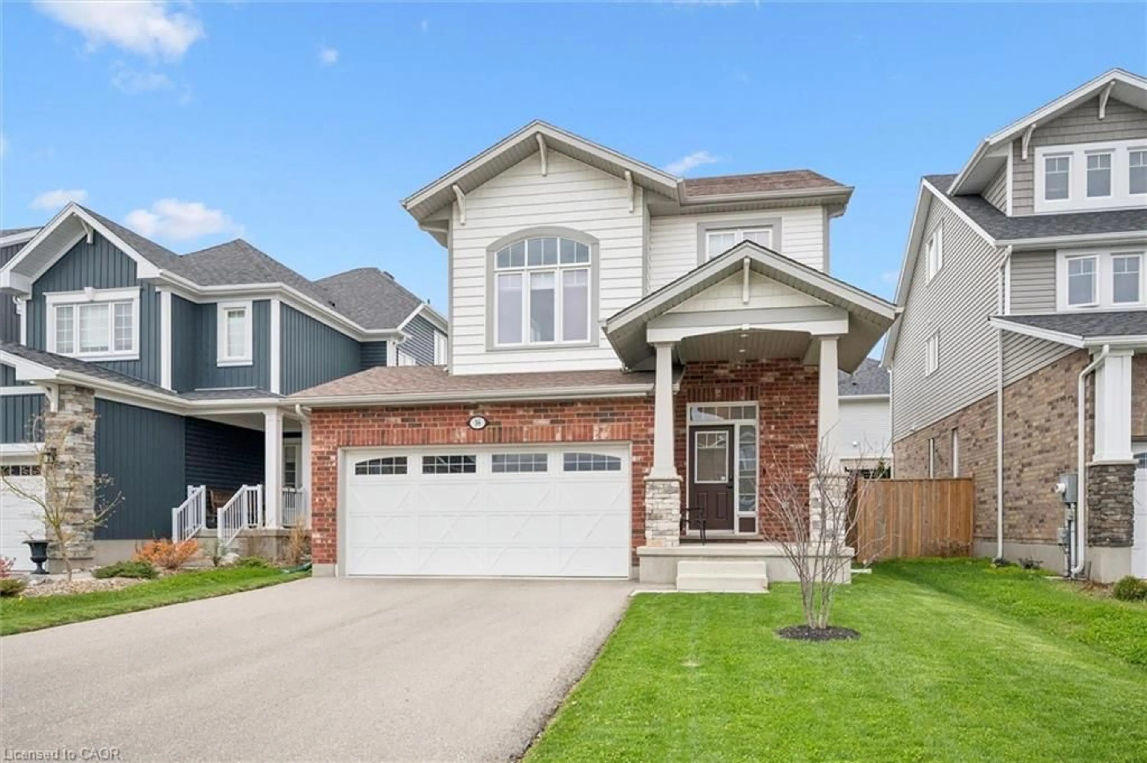 Home with brick exterior material, street for 16 Robbins Ridge, Paris Ontario N3L 0H2