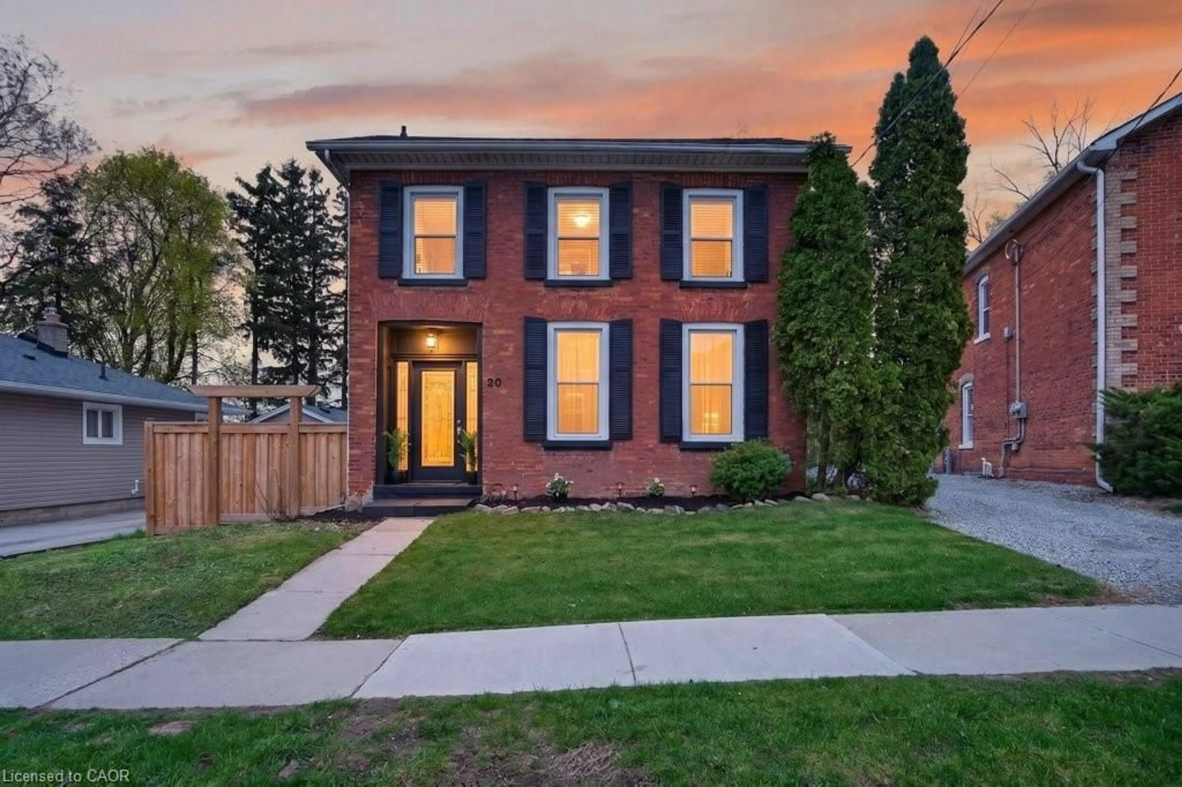 Home with brick exterior material, street for 20 Wigton St, Caledonia Ontario N3W 1E9