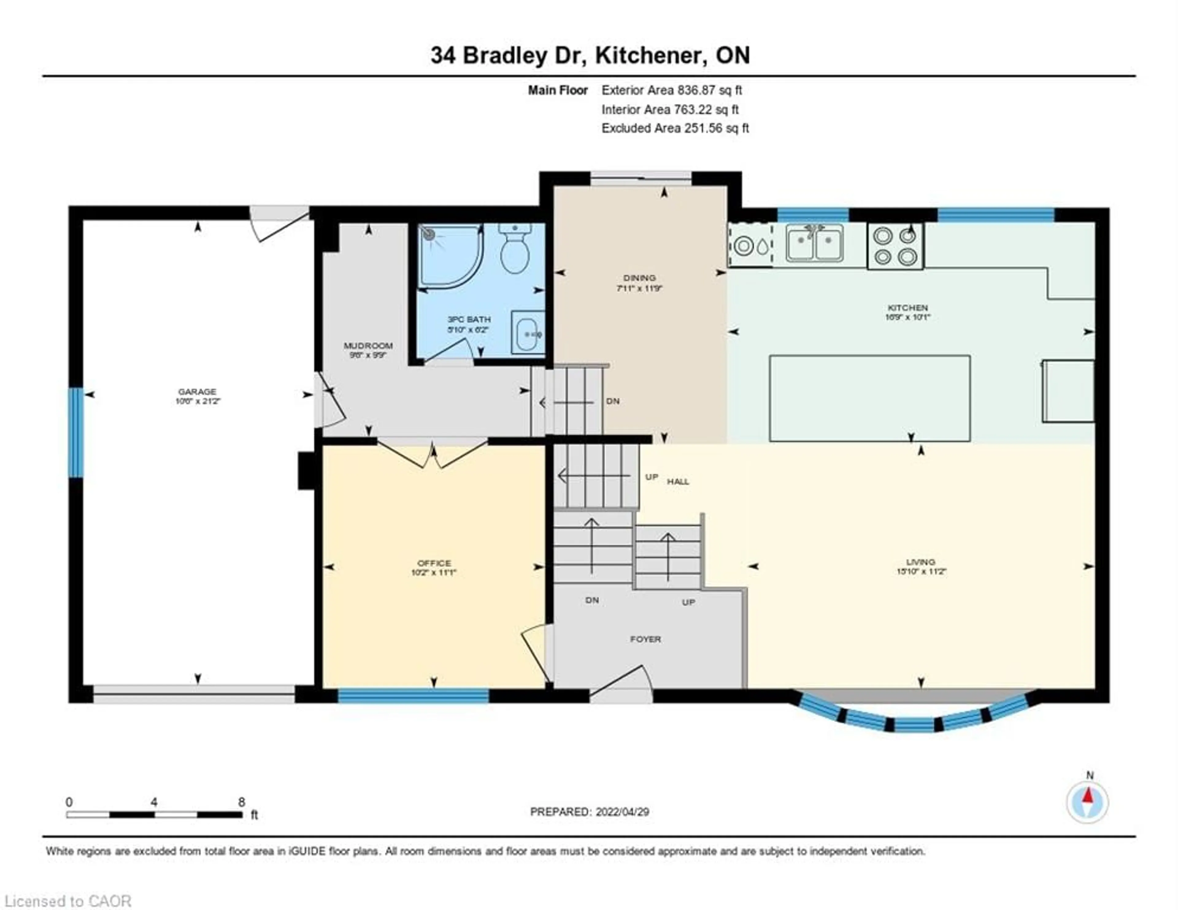 Floor plan for 34 Bradley Dr, Kitchener Ontario N2A 1K4