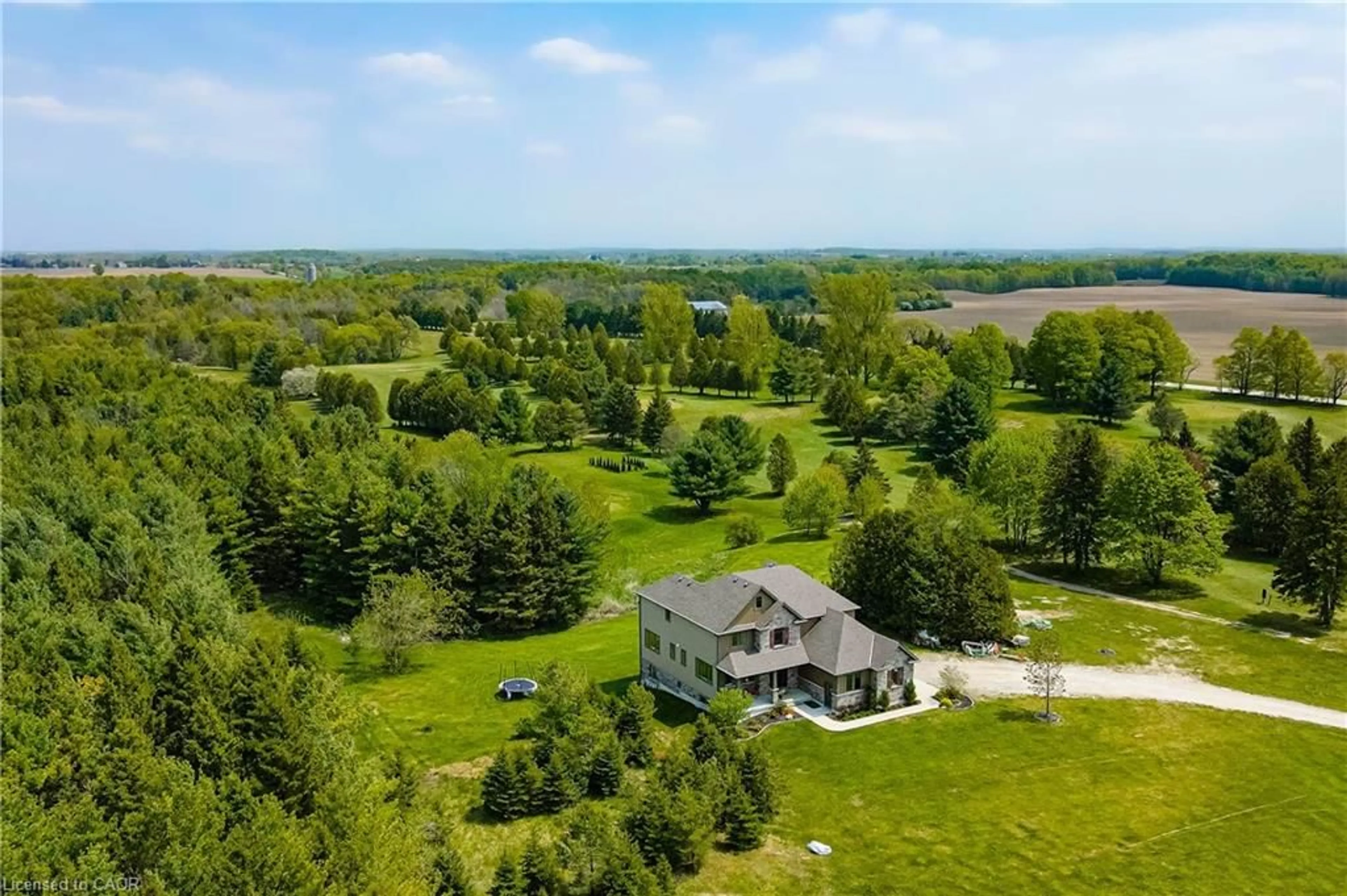 A pic from outside/outdoor area/front of a property/back of a property/a pic from drone, water/lake/river/ocean view for 312015 Highway 6, Ayton Ontario N0G 1C0