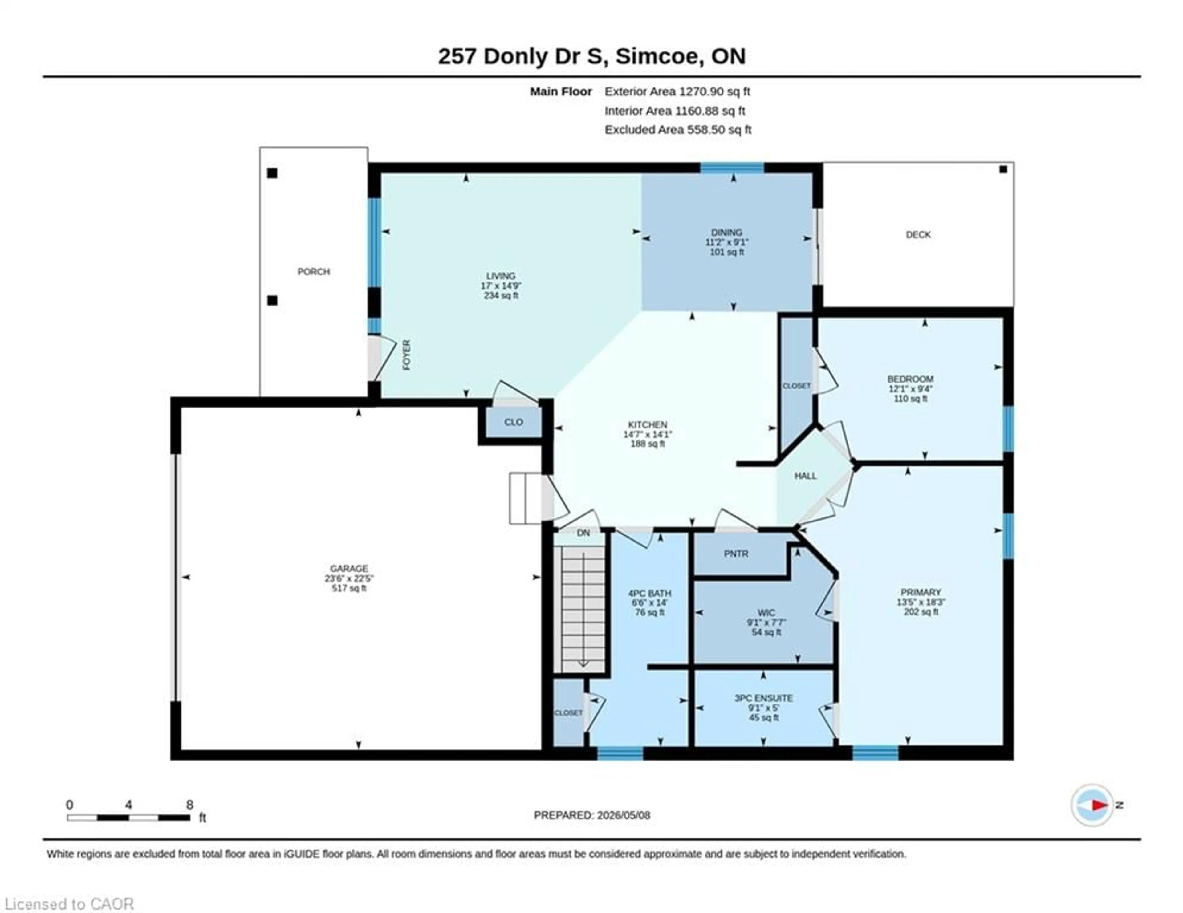 Floor plan for 257 Donly Dr, Simcoe Ontario N3Y 0C8
