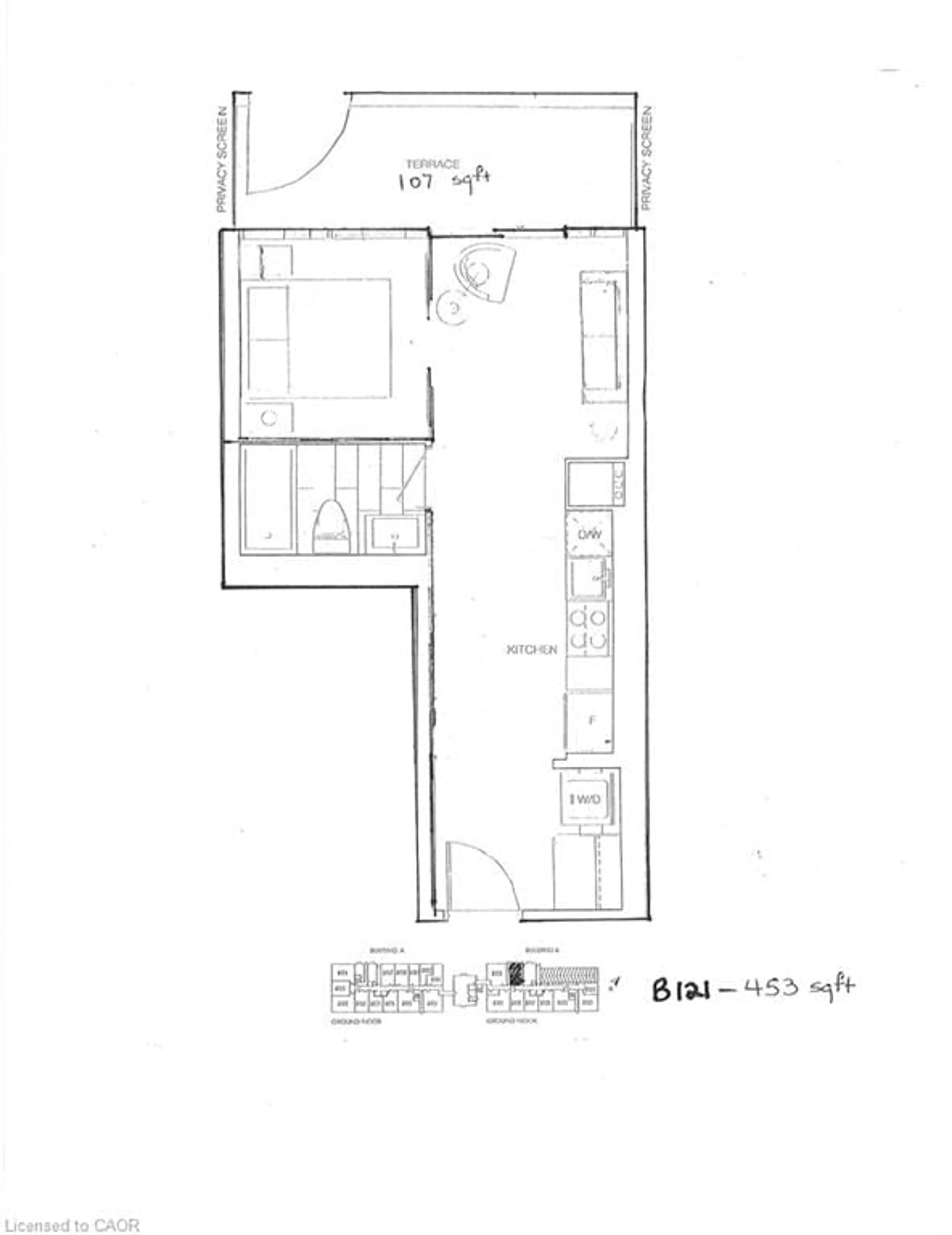 Floor plan for 1119 Cooke Blvd #B121, Burlington Ontario L7T 0C7