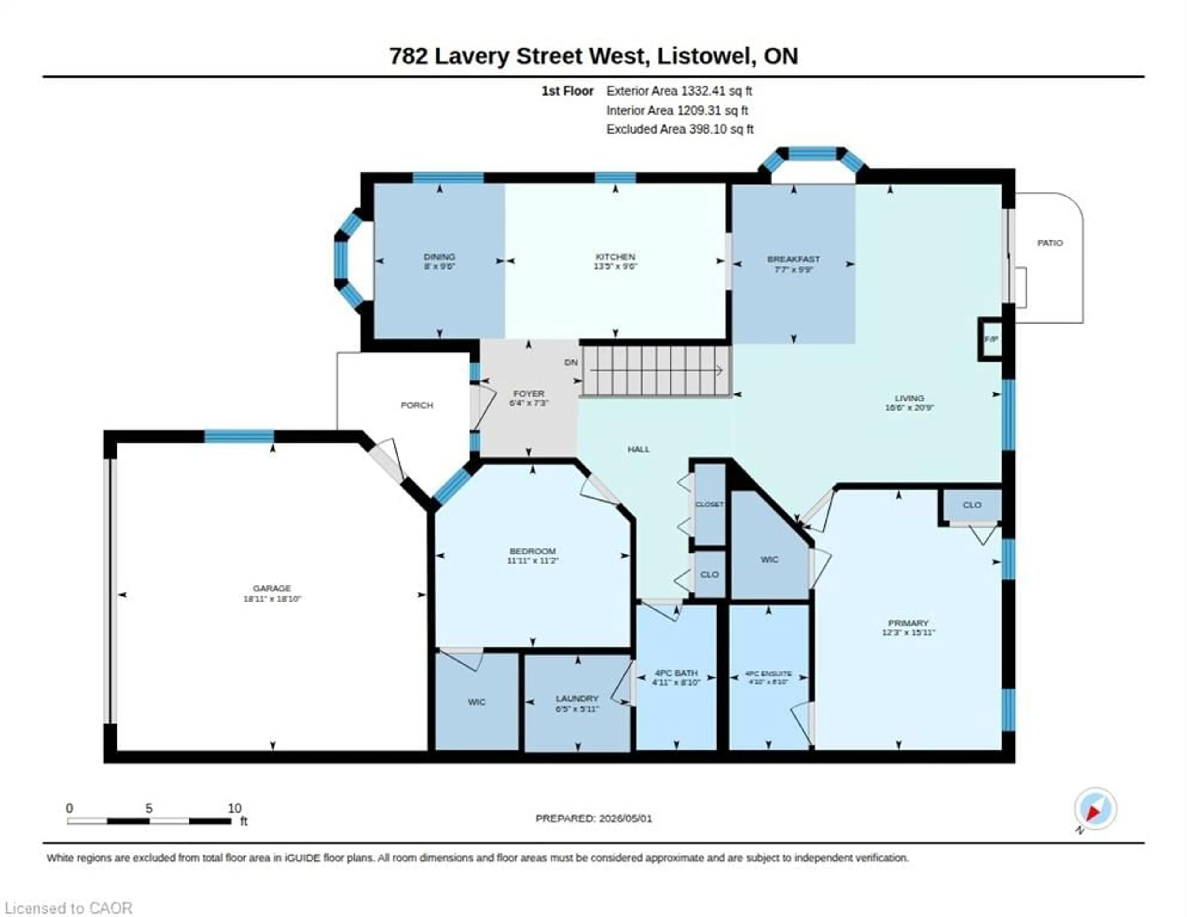 Floor plan for 782 Lavery St, Listowel Ontario N4W 3T4