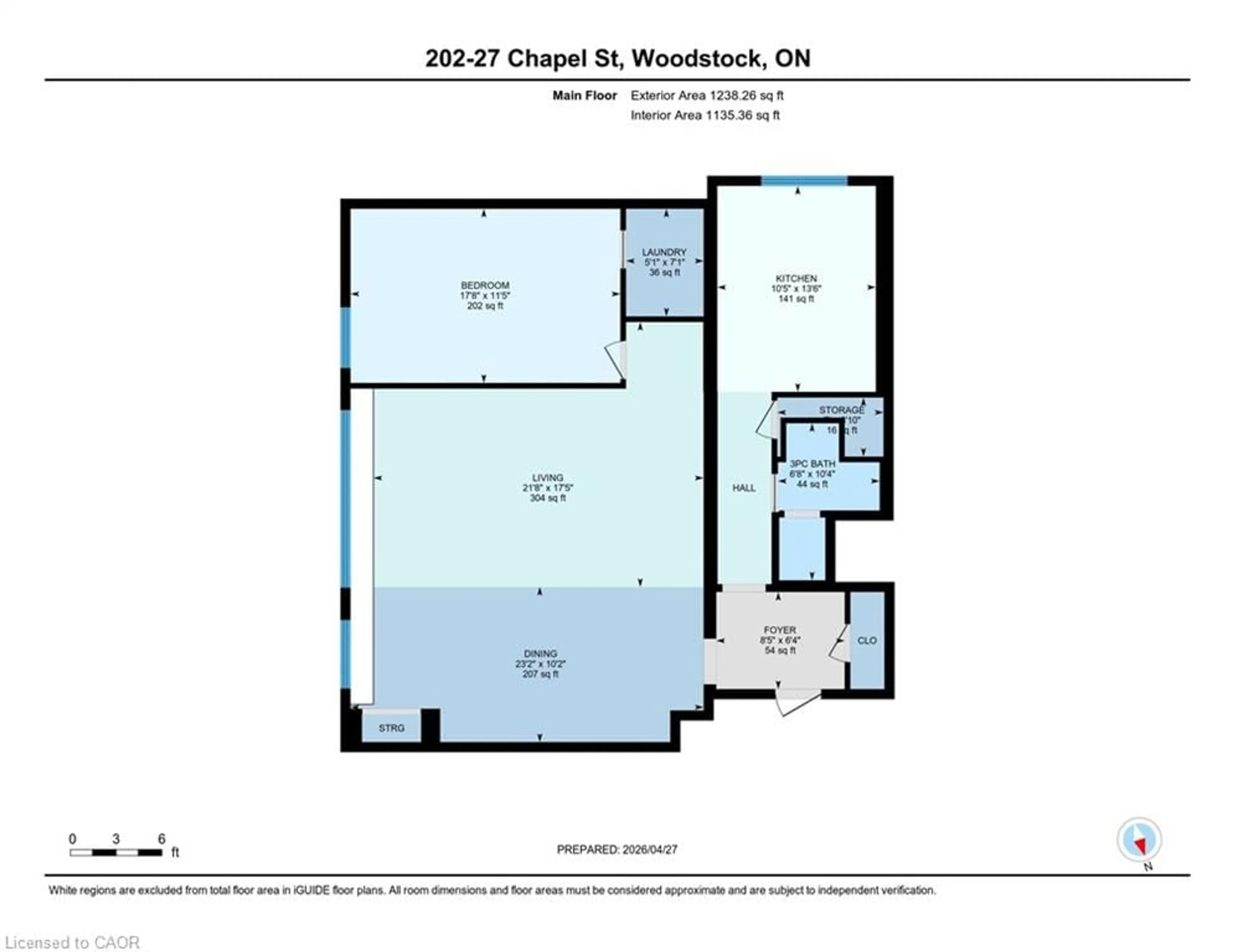 Floor plan for 27 Chapel St #202, Woodstock Ontario N4S 3R5