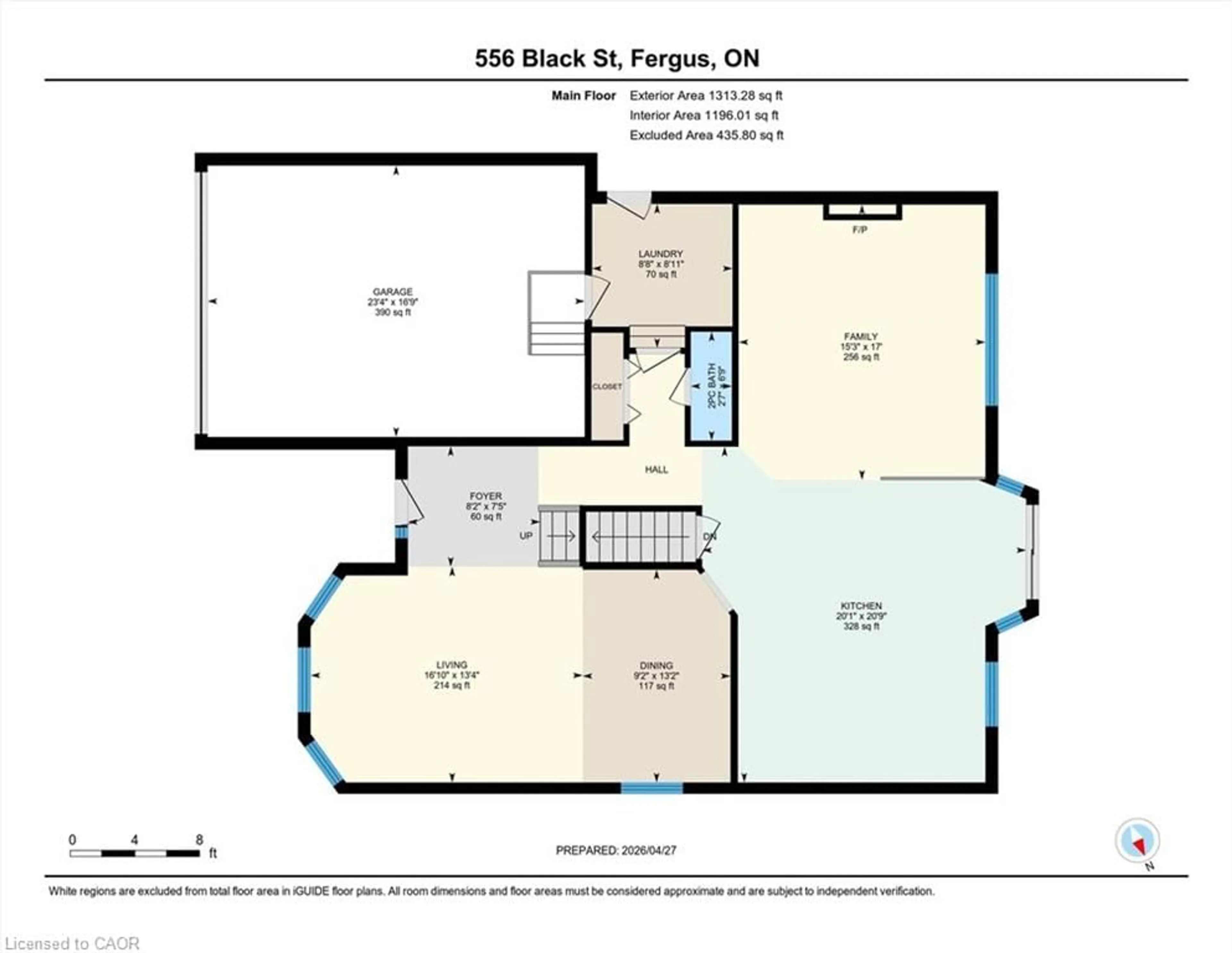 Floor plan for 556 Black St, Fergus Ontario N1M 0A3