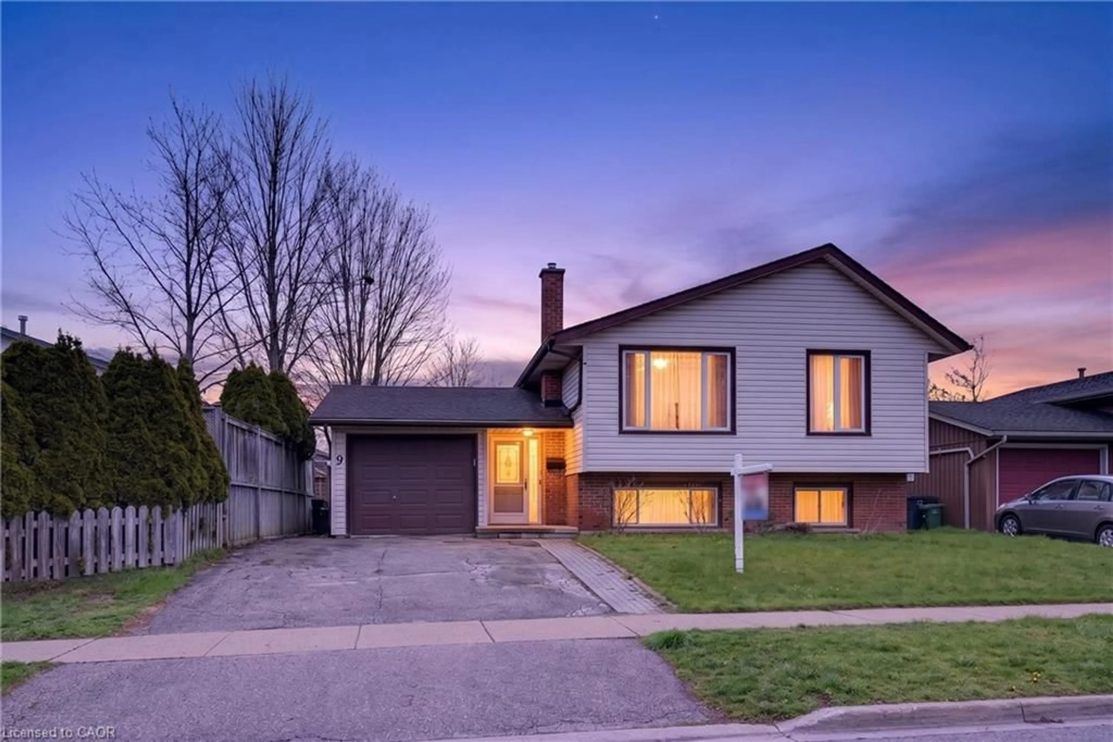 Home with brick exterior material, street for 9 Sanderson Dr, Guelph Ontario N1H 6T7