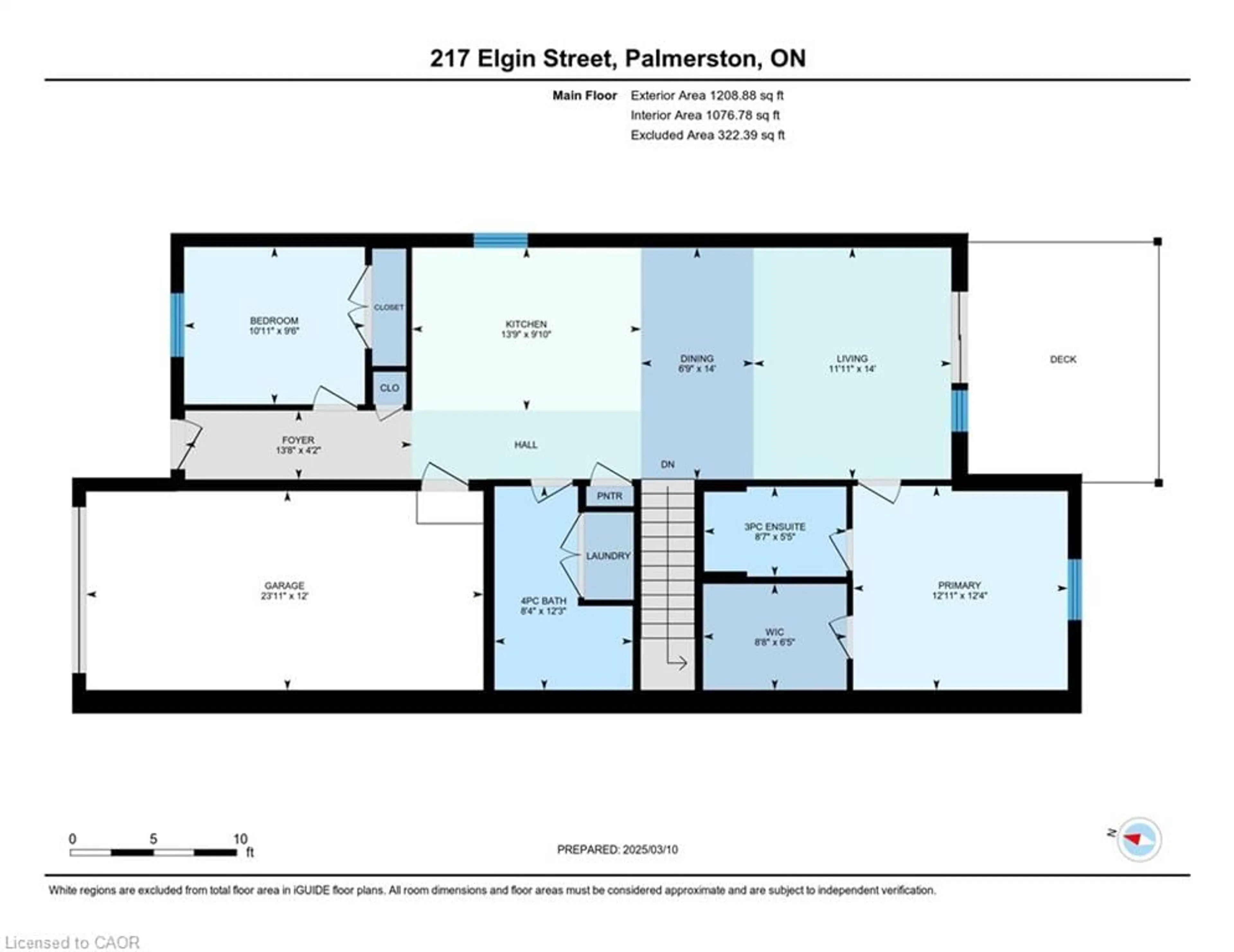 Floor plan for 217 Elgin St, Palmerston Ontario N0G 2P0
