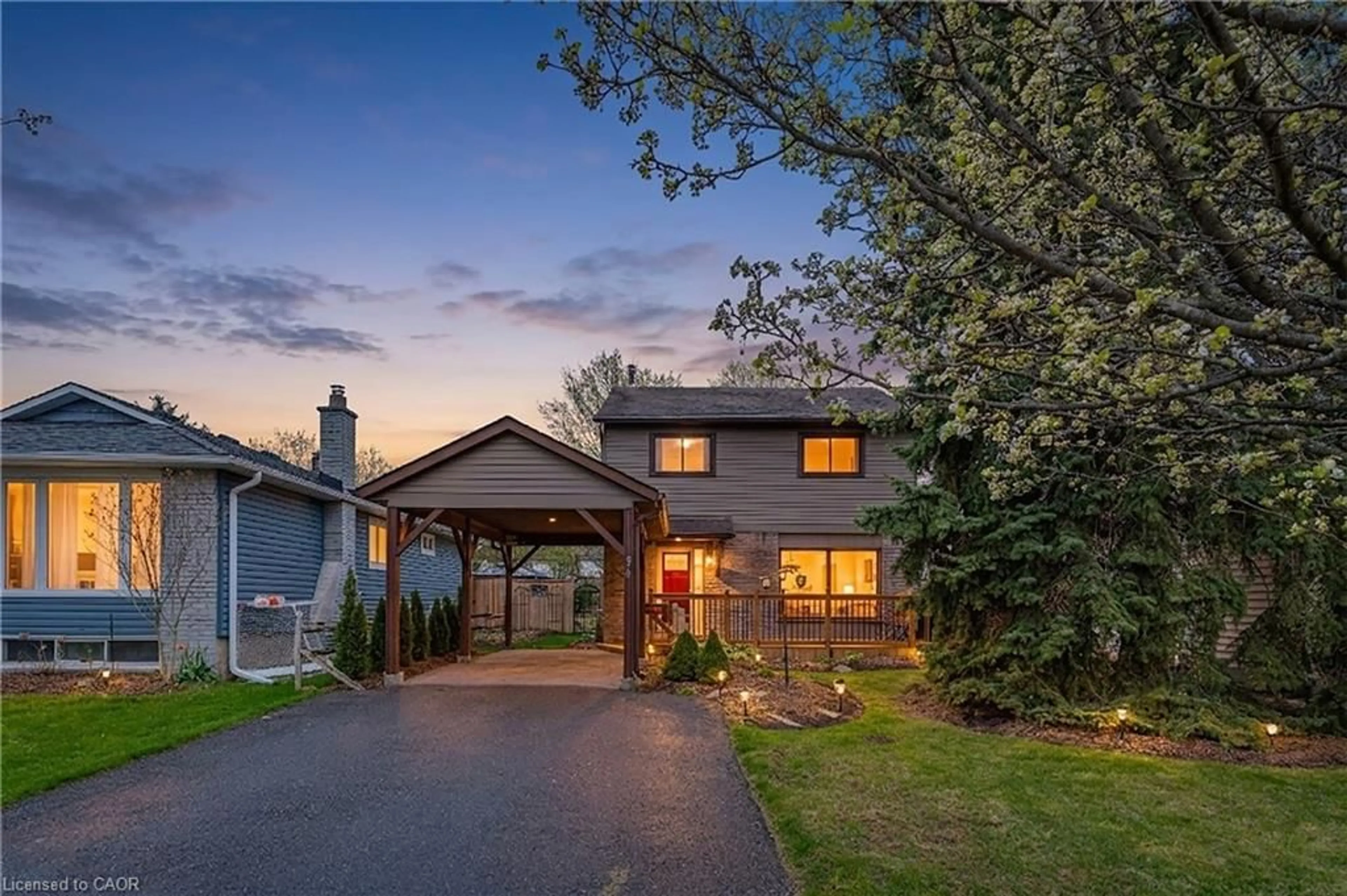 A pic from outside/outdoor area/front of a property/back of a property/a pic from drone, street for 56 Angela Cres, Cambridge Ontario N1S 4B6