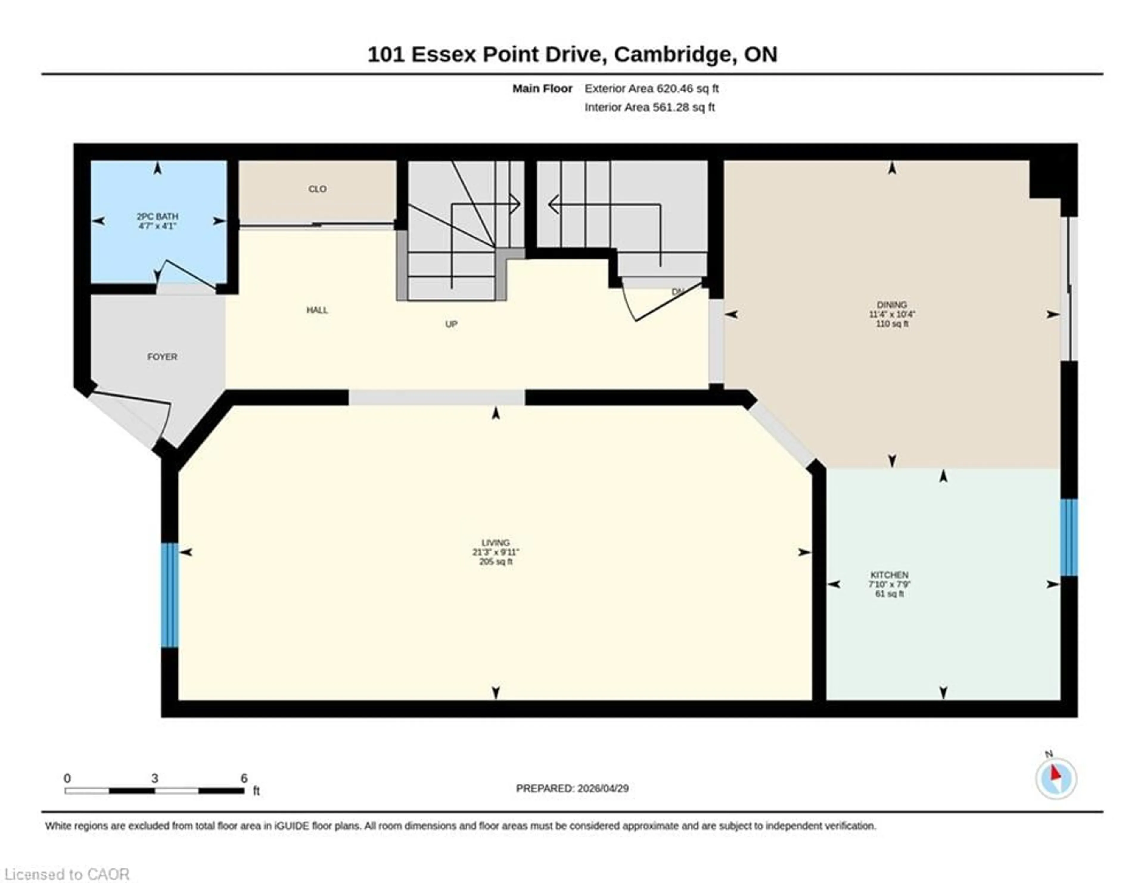 Floor plan for 101 Essex Point Dr, Cambridge Ontario N1T 1W6