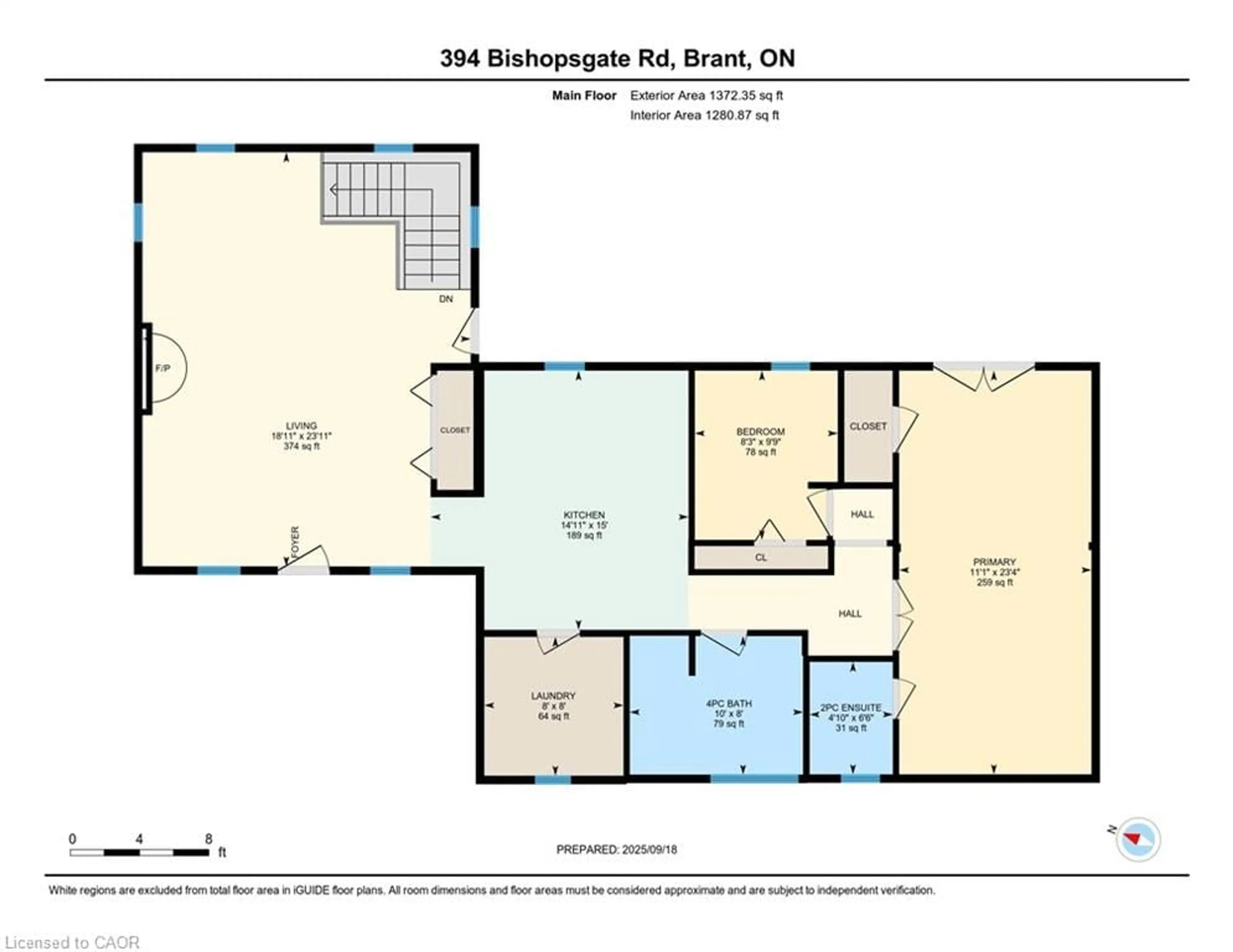Floor plan for 394 Bishopsgate Rd, Brantford Ontario N3R 0B8