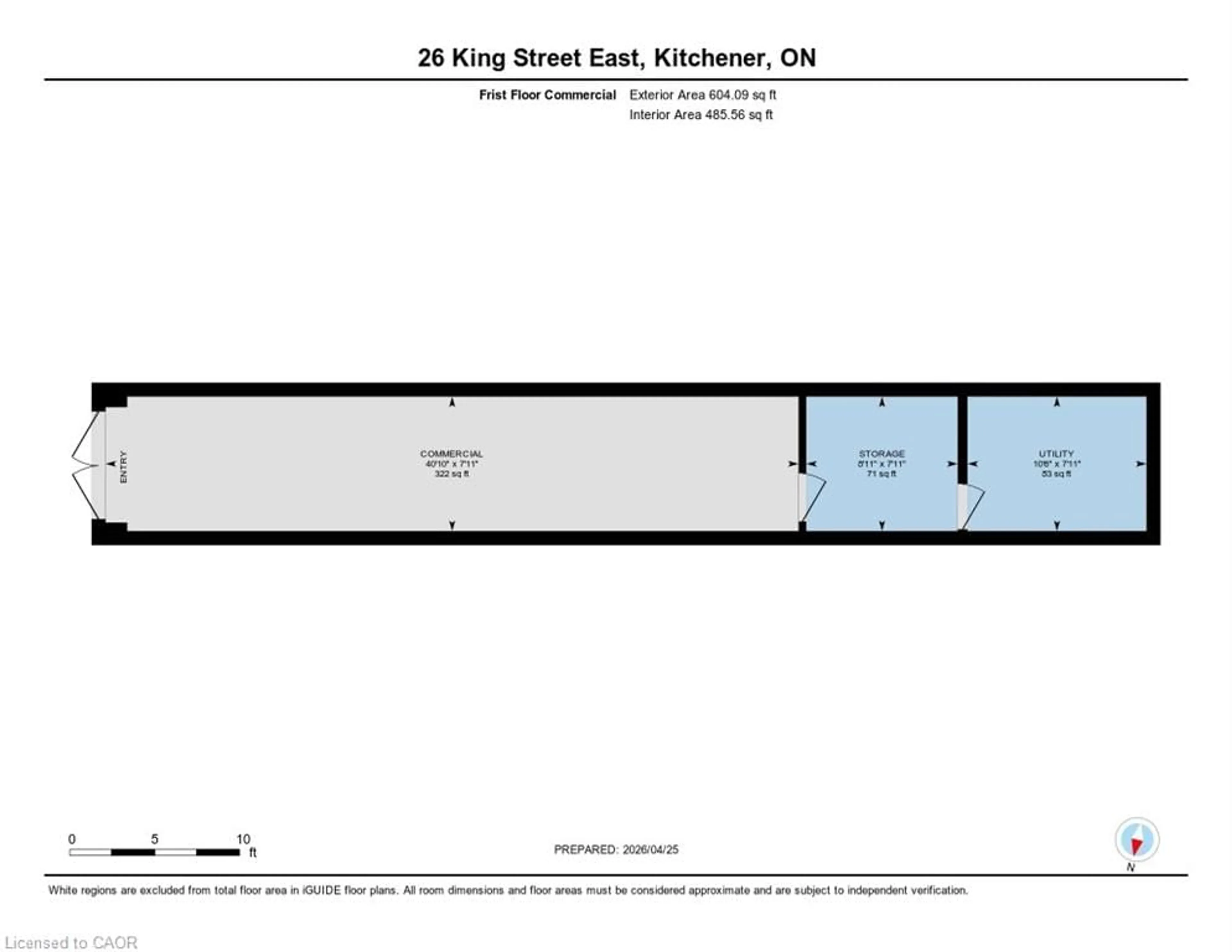 Floor plan for 26 King St, Kitchener Ontario N2G 2K6