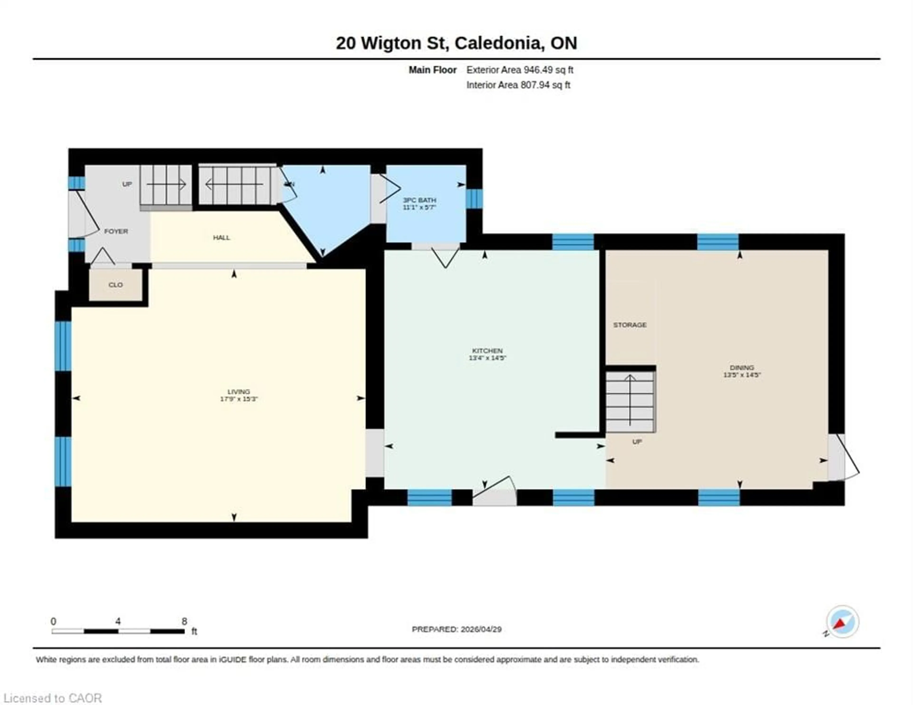 Floor plan for 20 Wigton St, Caledonia Ontario N3W 1E9