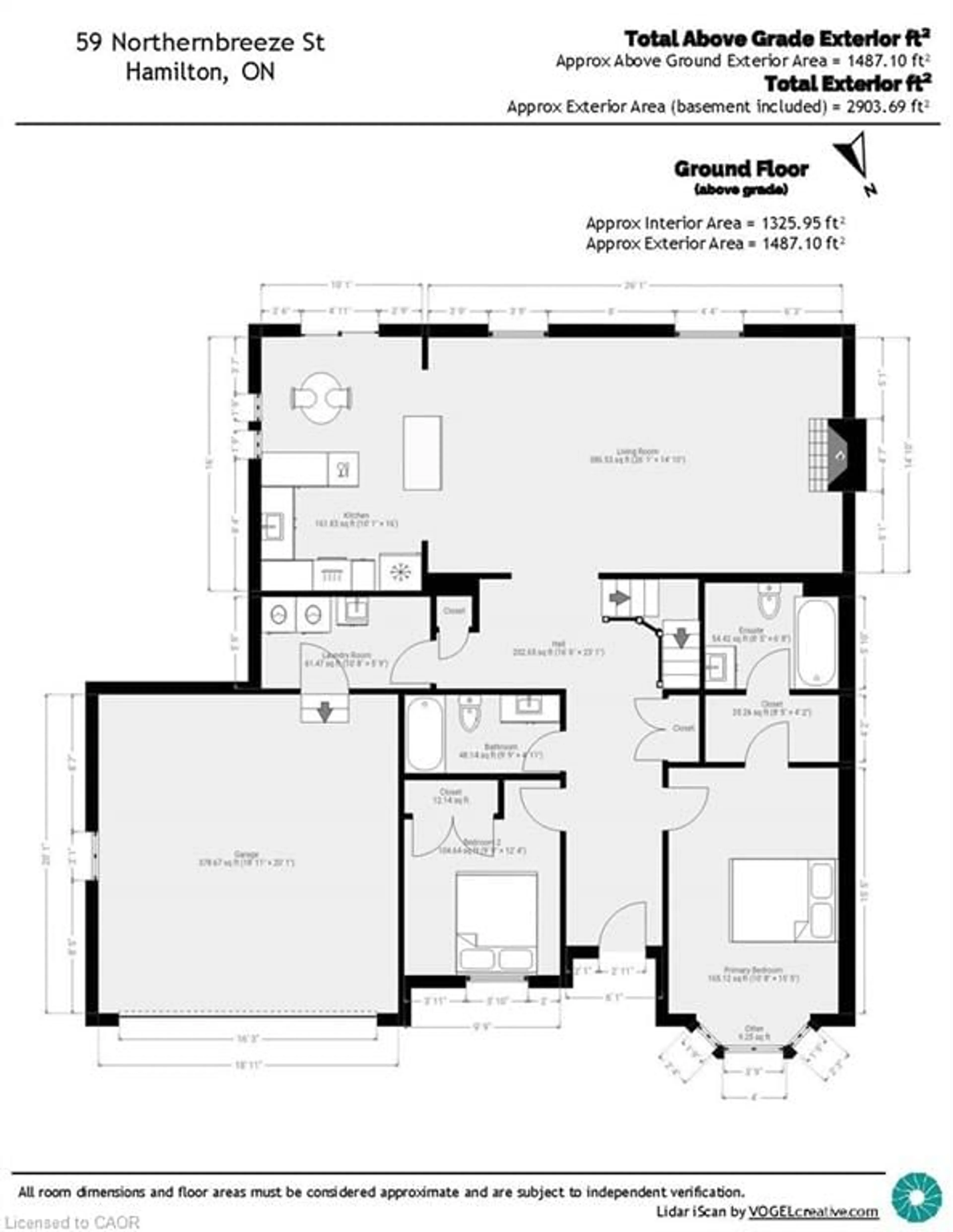 Floor plan for 59 Northernbreeze St, Mount Hope Ontario L0R 1W0