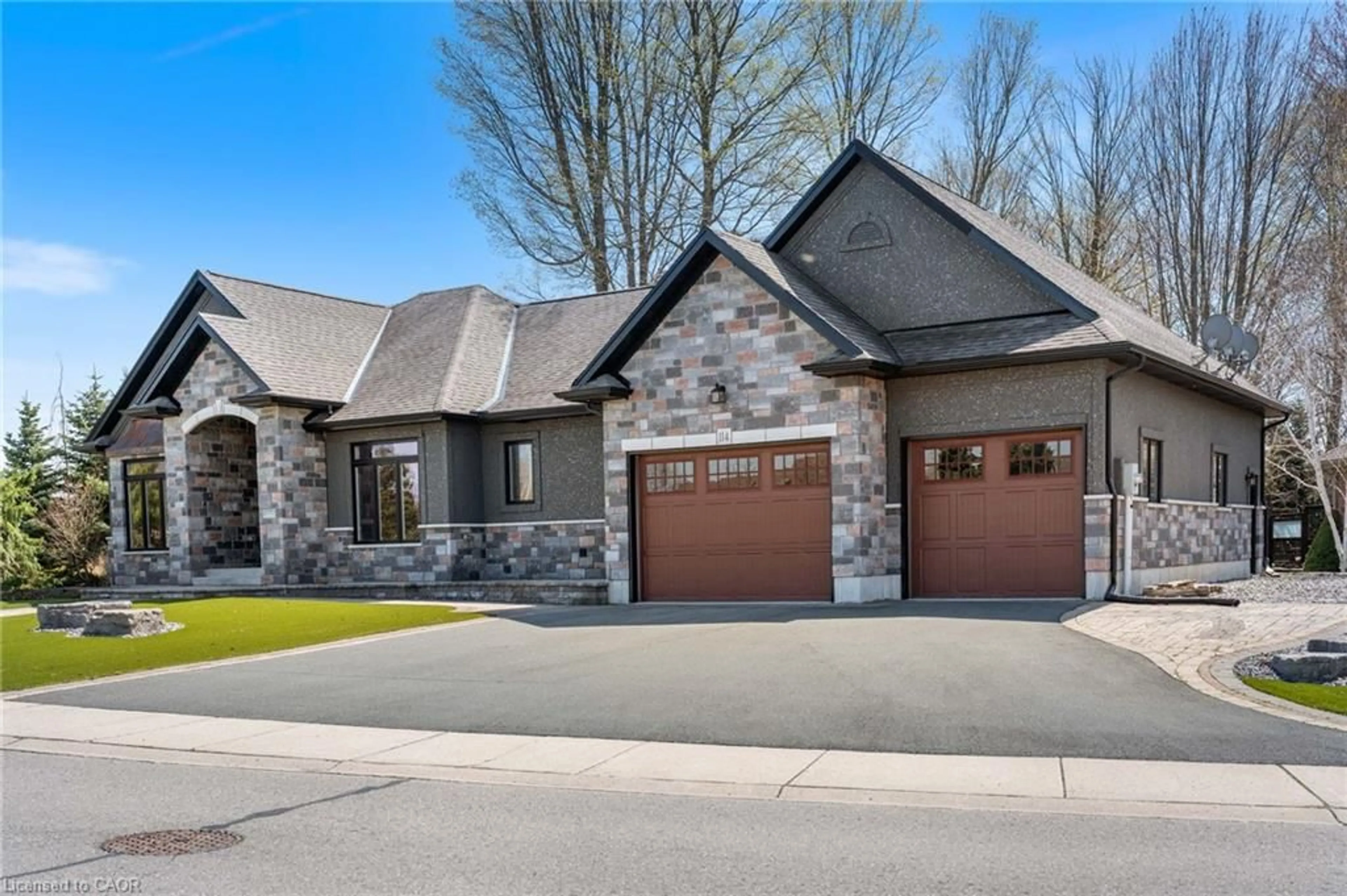 Home with brick exterior material, street for 114 Donjon Blvd, Port Dover Ontario N0A 1N7