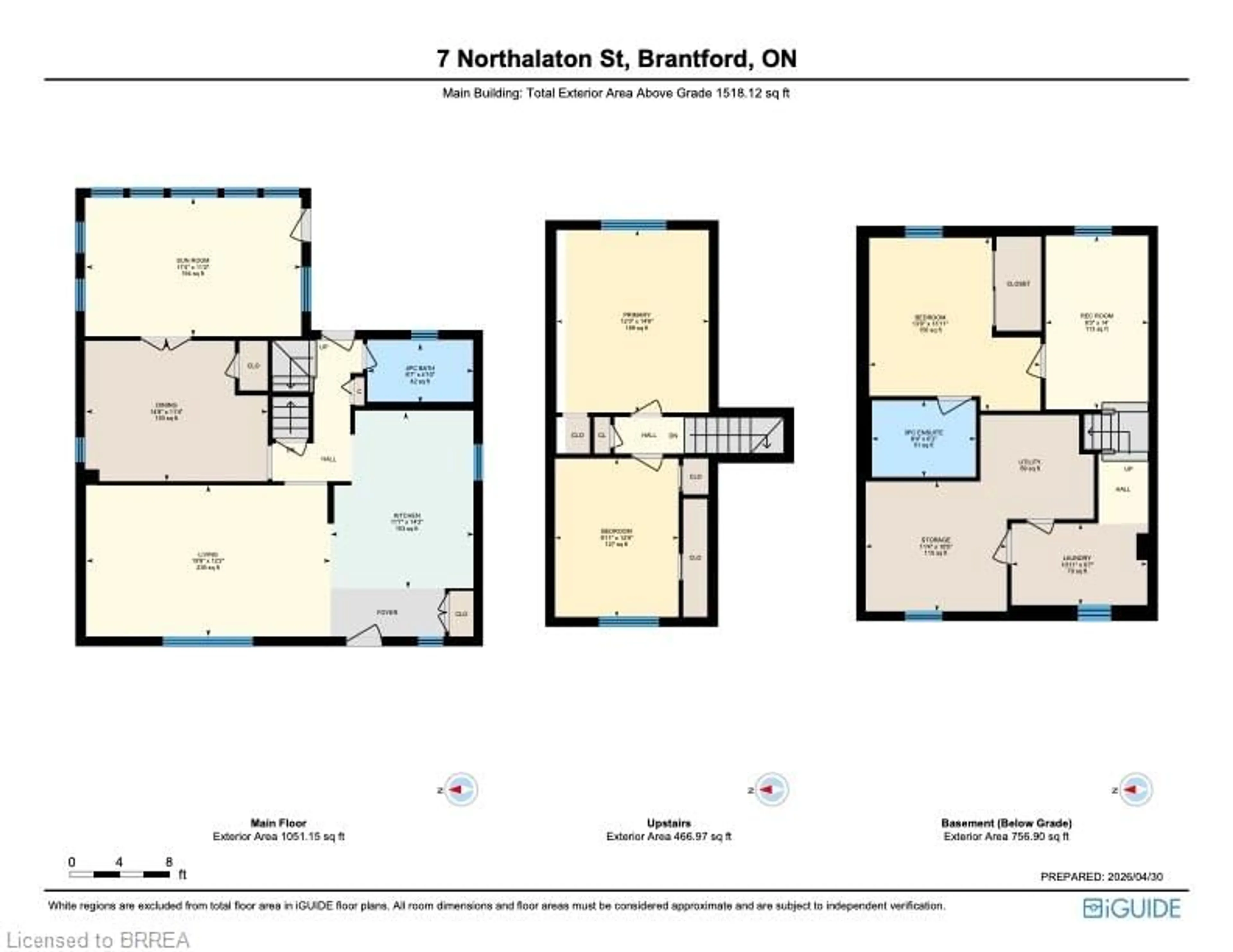 Floor plan for 7 Northalaton St, Brantford Ontario N3R 2B3