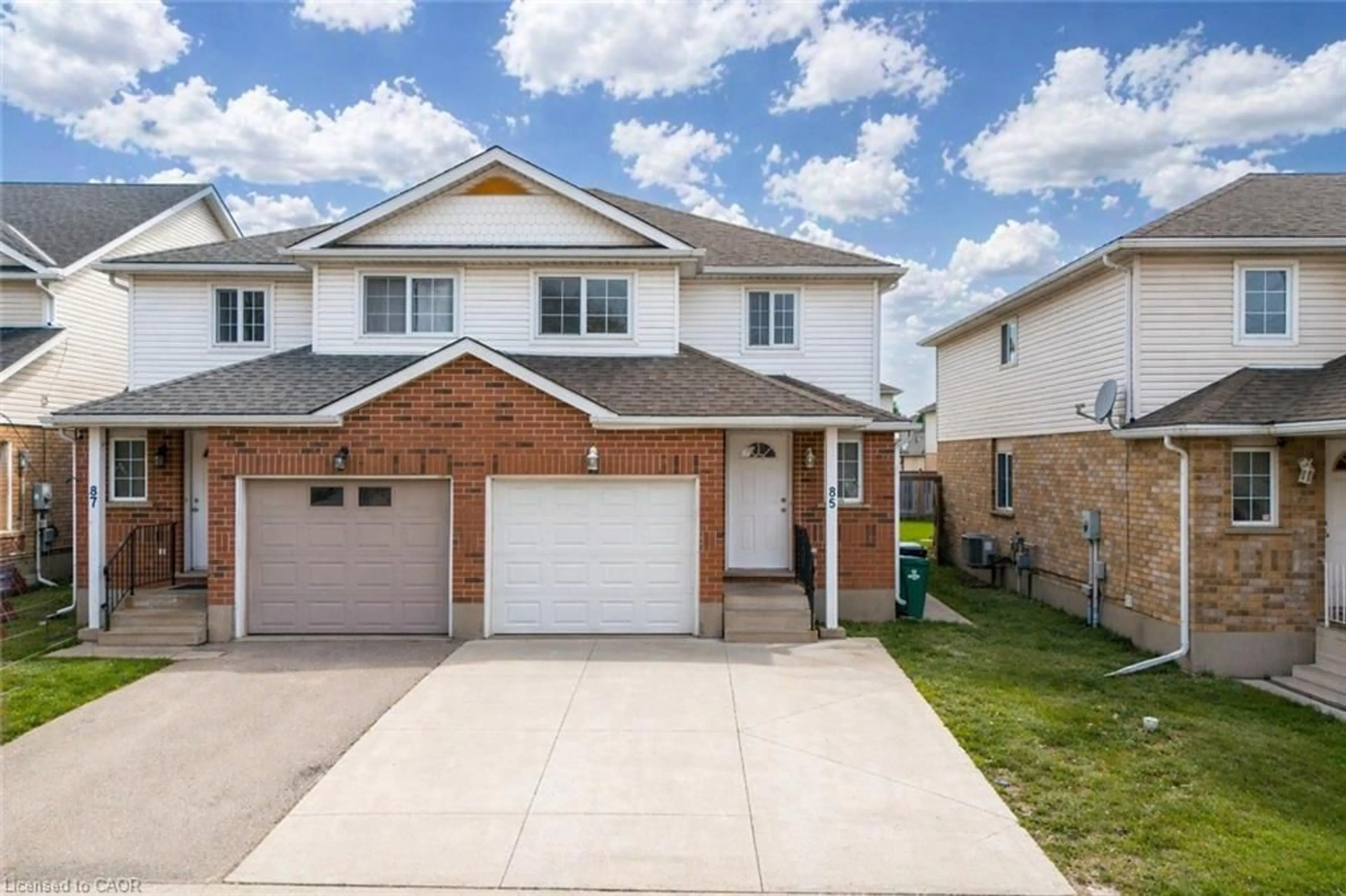 Home with brick exterior material, street for 85 Activa Ave, Kitchener Ontario N2E 3R4