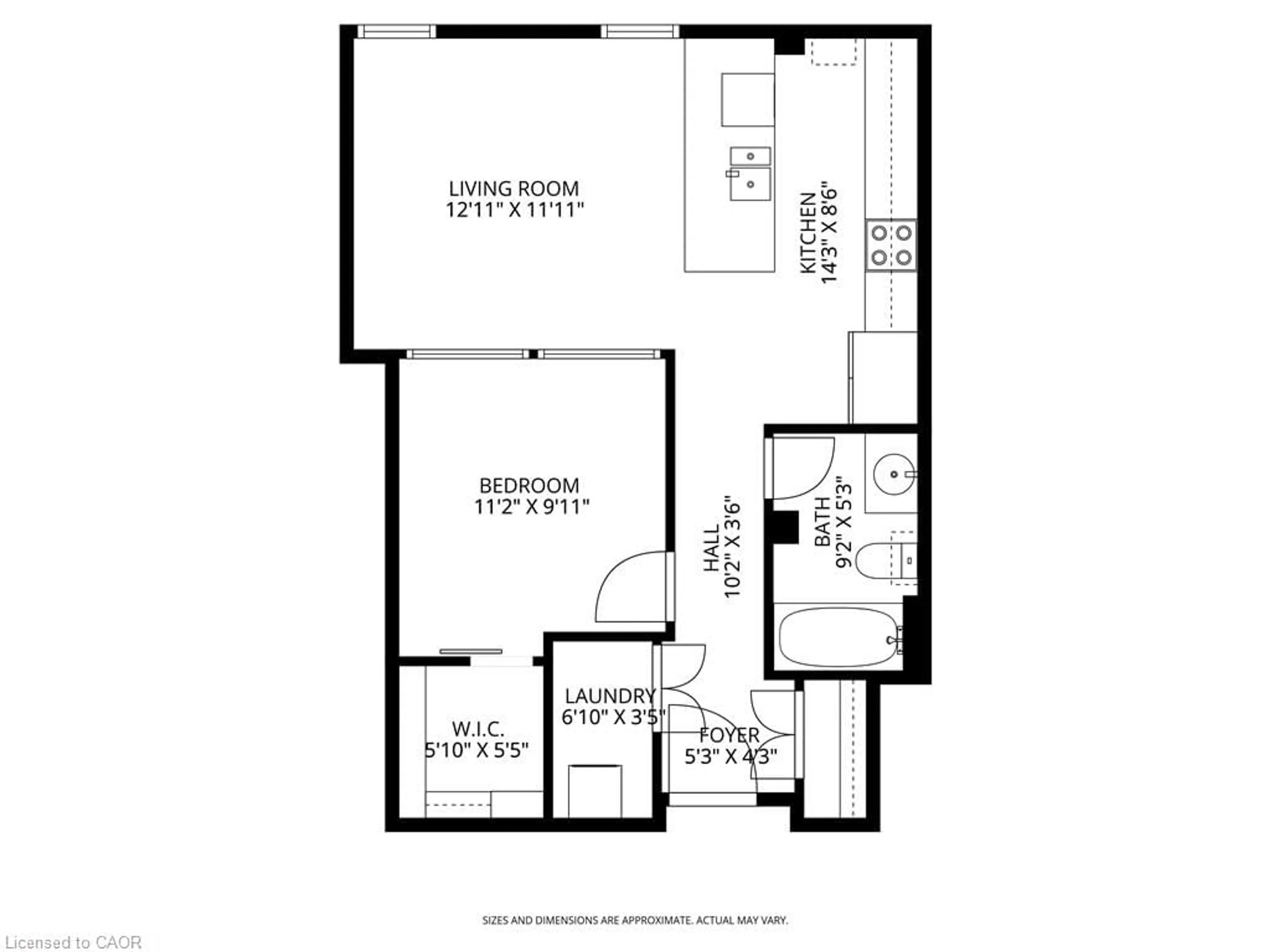 Floor plan for 2 King St #207, Dundas Ontario L9H 6Z1