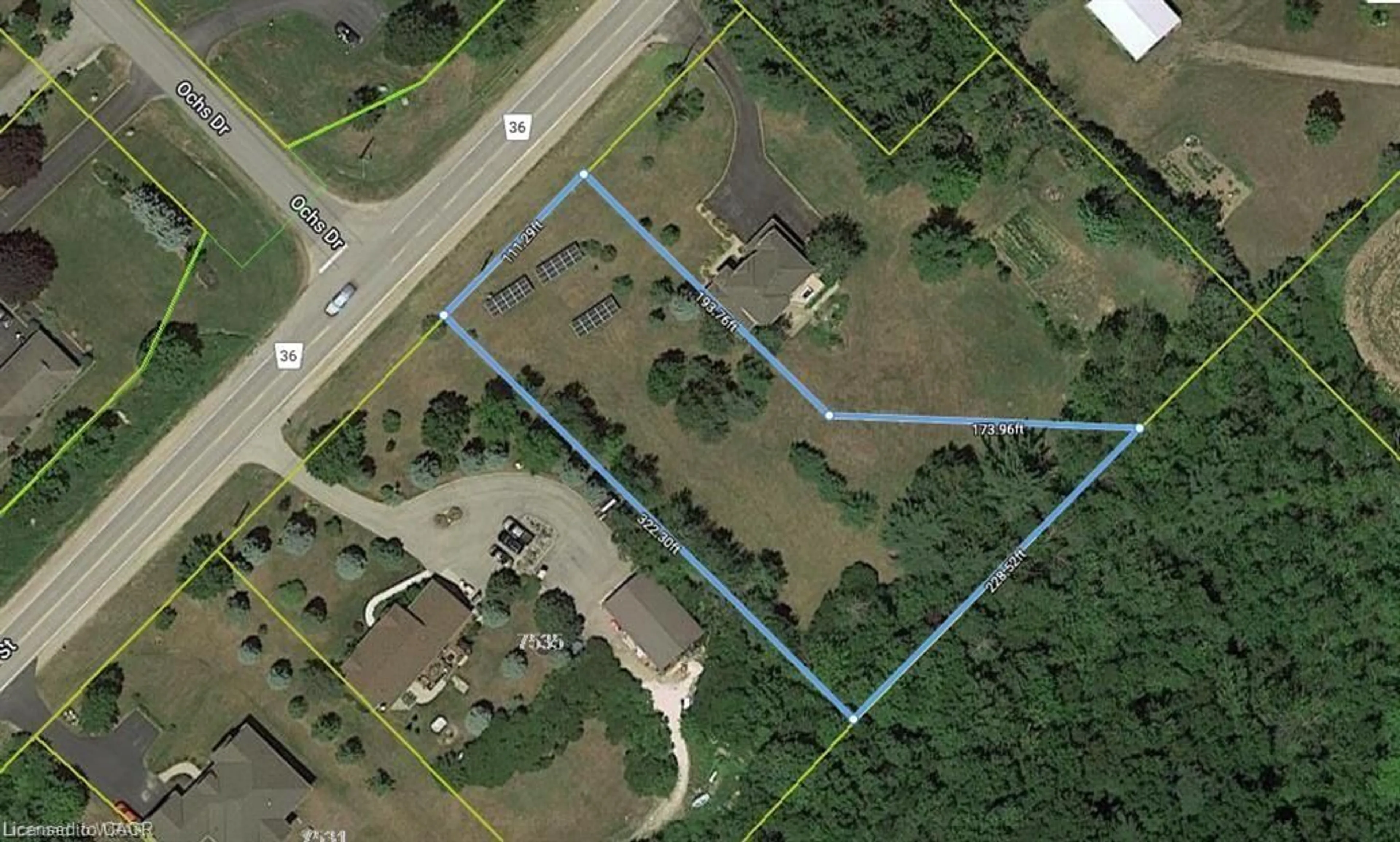 A pic from outside/outdoor area/front of a property/back of a property/a pic from drone, street for 7537 Wellington Rd 36, Puslinch Ontario N0B 2J0