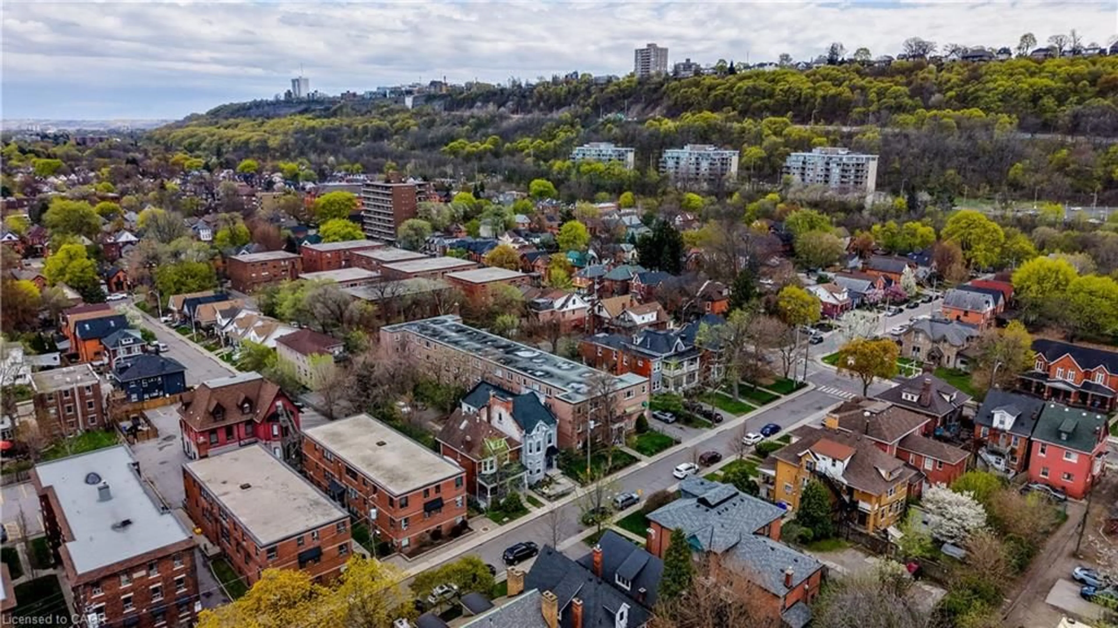 A pic from outside/outdoor area/front of a property/back of a property/a pic from drone, city buildings view from balcony for 137 Emerald St #25, Hamilton Ontario L8N 2V4