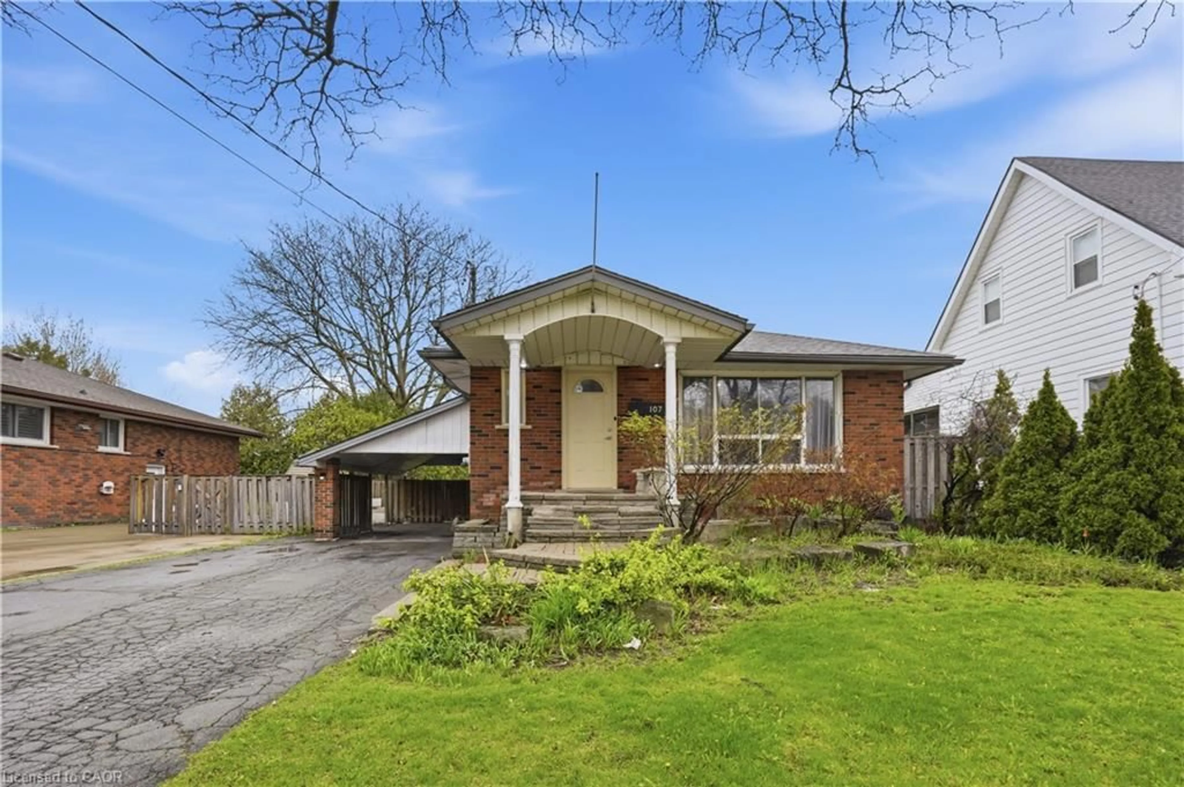 Home with brick exterior material, street for 107 Deschene Ave, Hamilton Ontario L9A 3J9