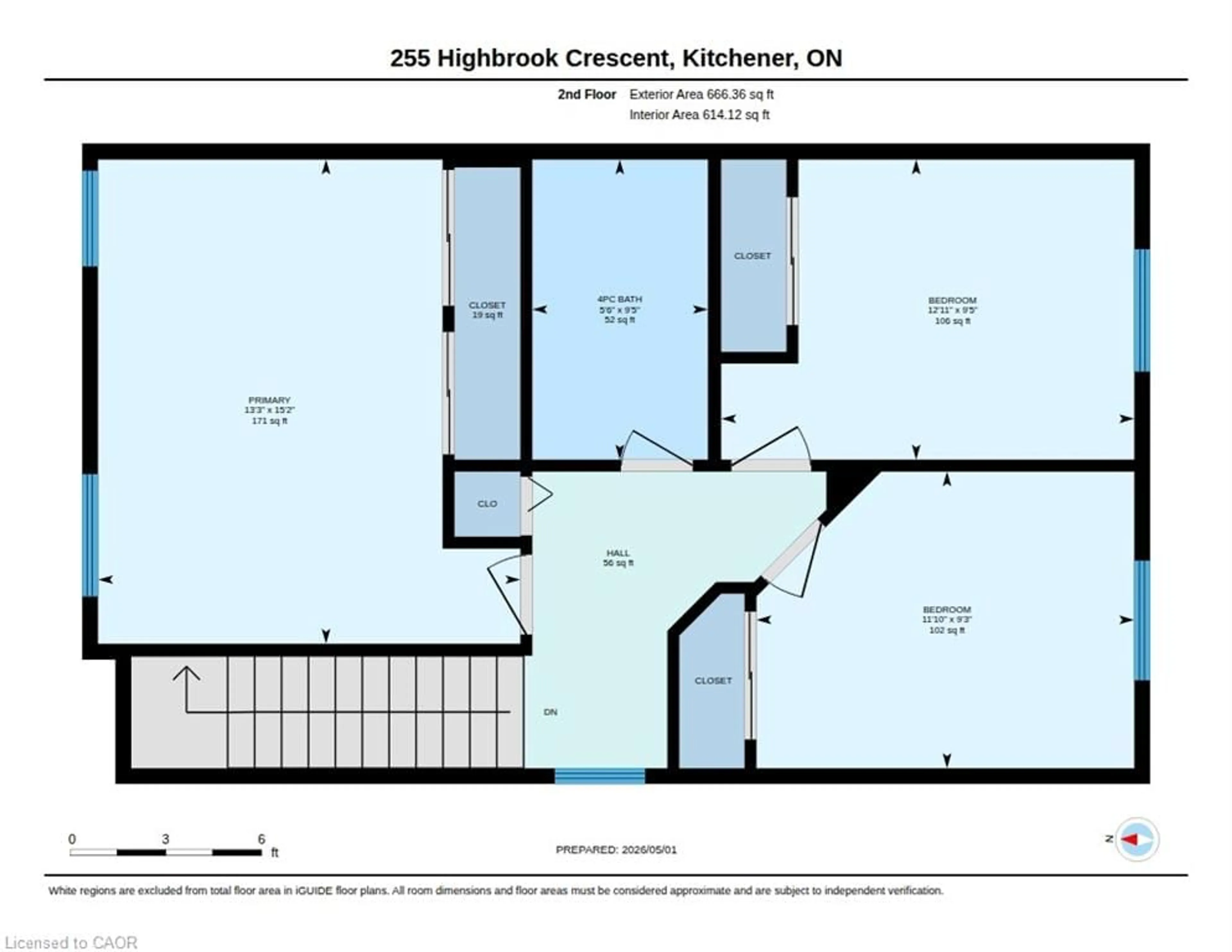 Floor plan for 255 Highbrook Cres, Kitchener Ontario N2E 3P6