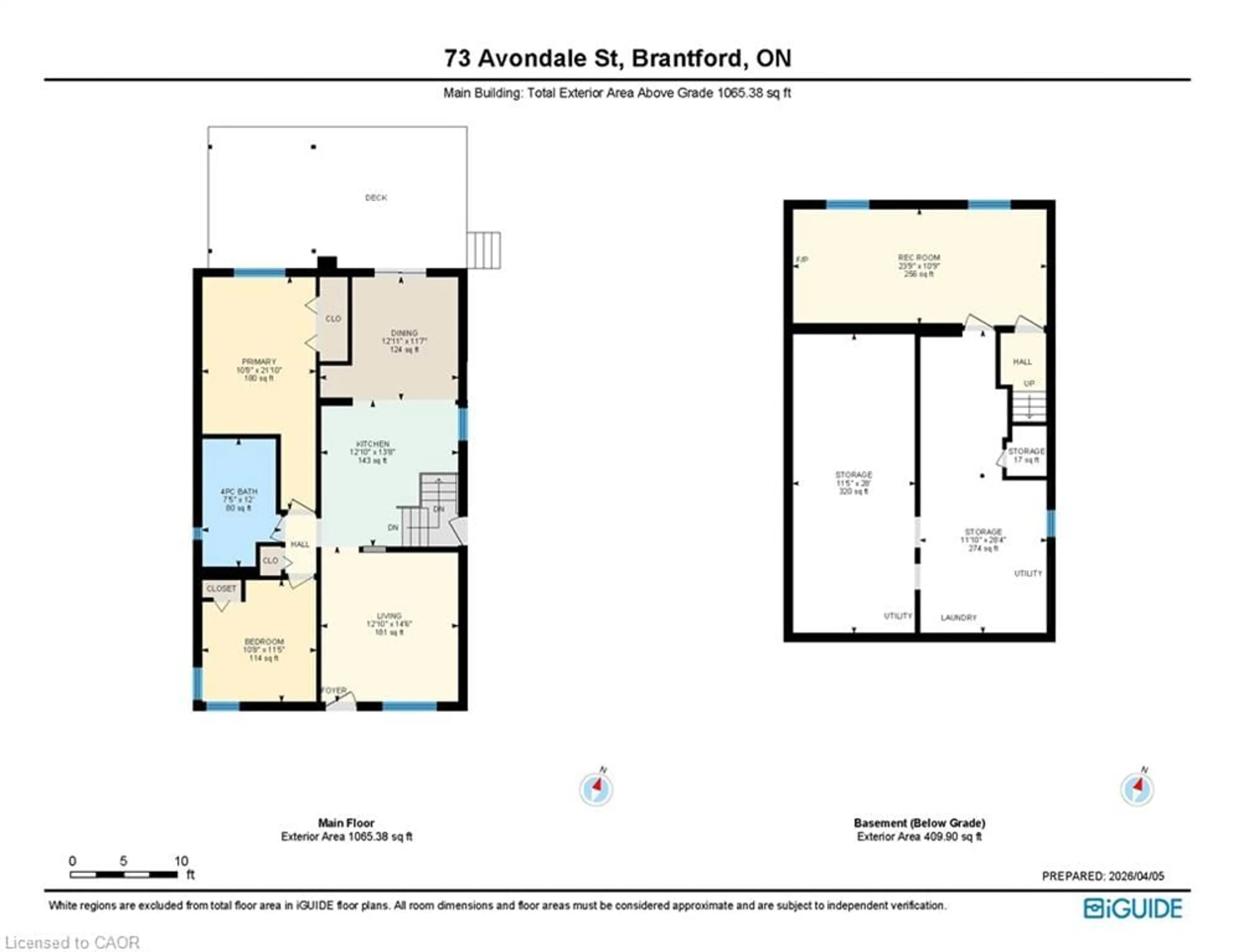 Floor plan for 73 Avondale St, Brantford Ontario N3S 4M1