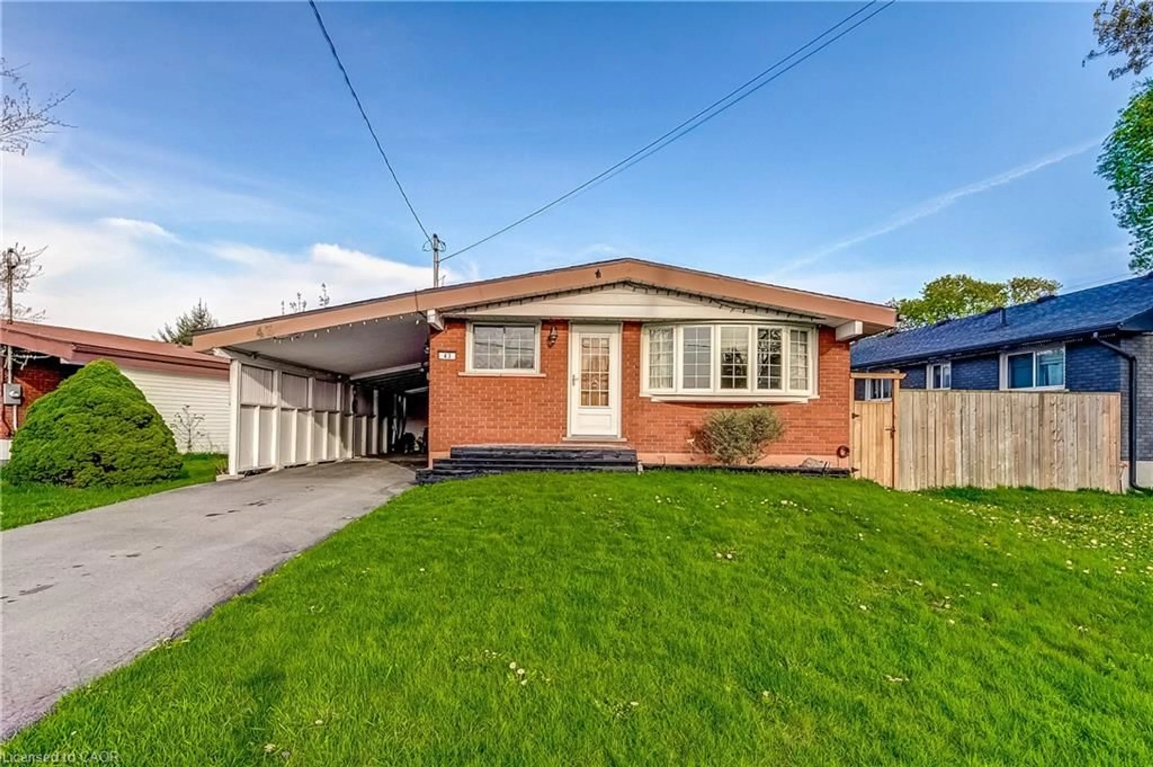 Home with brick exterior material, street for 43 Lawfield Dr, Hamilton Ontario L8V 4C3