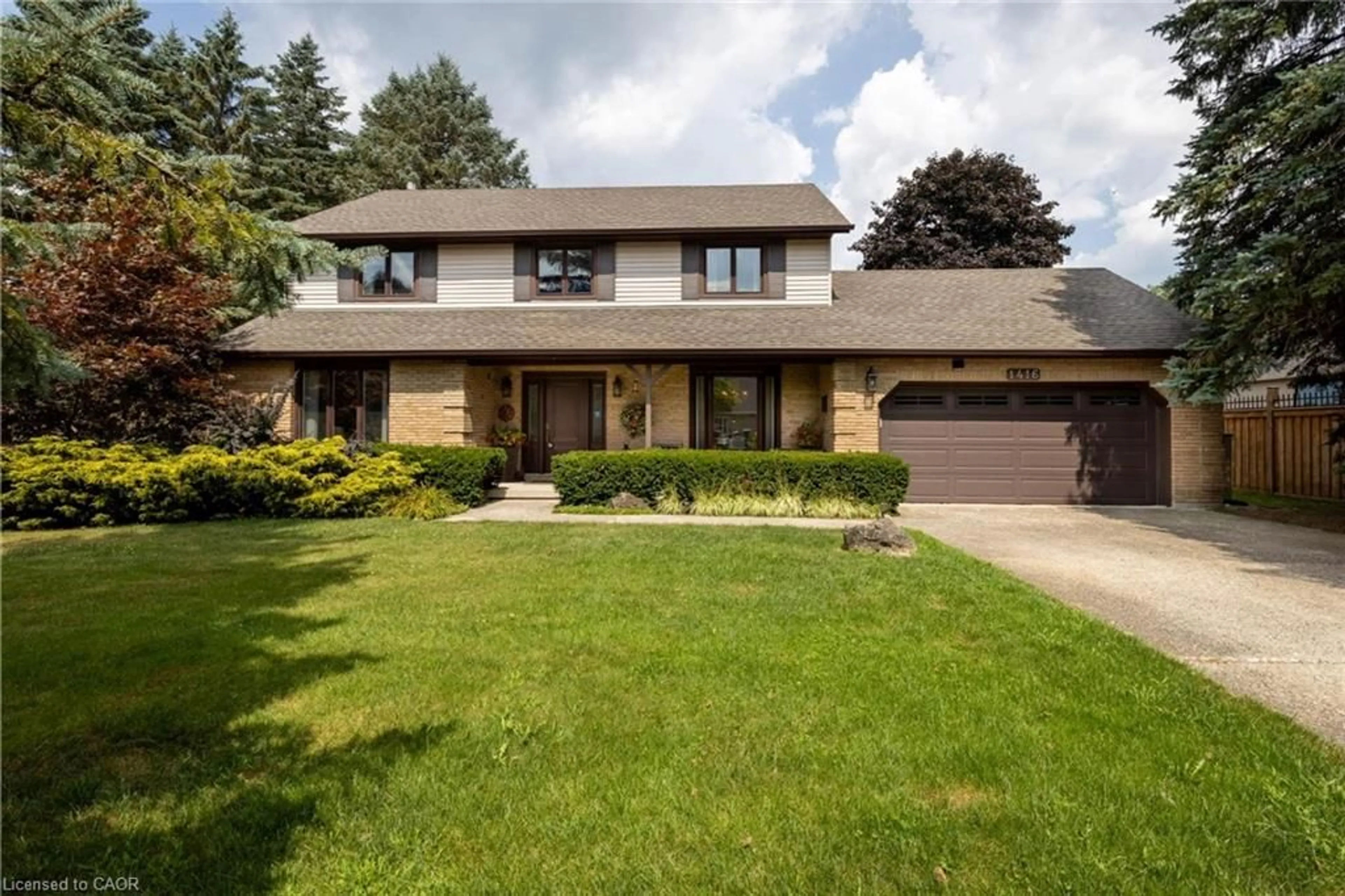 Home with vinyl exterior material, street for 1416 Progreston Rd, Carlisle Ontario L0R 1H3