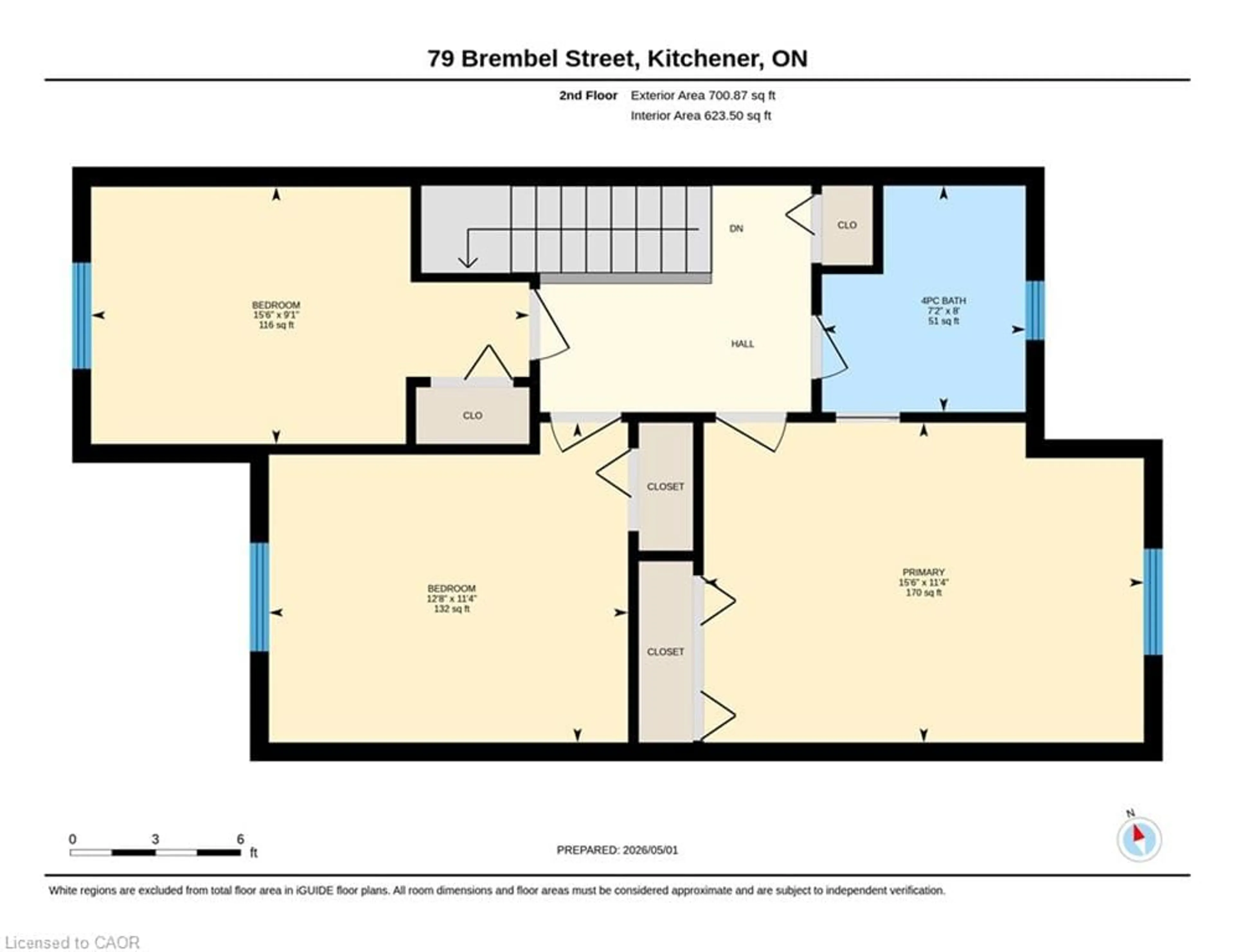 Floor plan for 79 Brembel St, Kitchener Ontario N2B 3T7