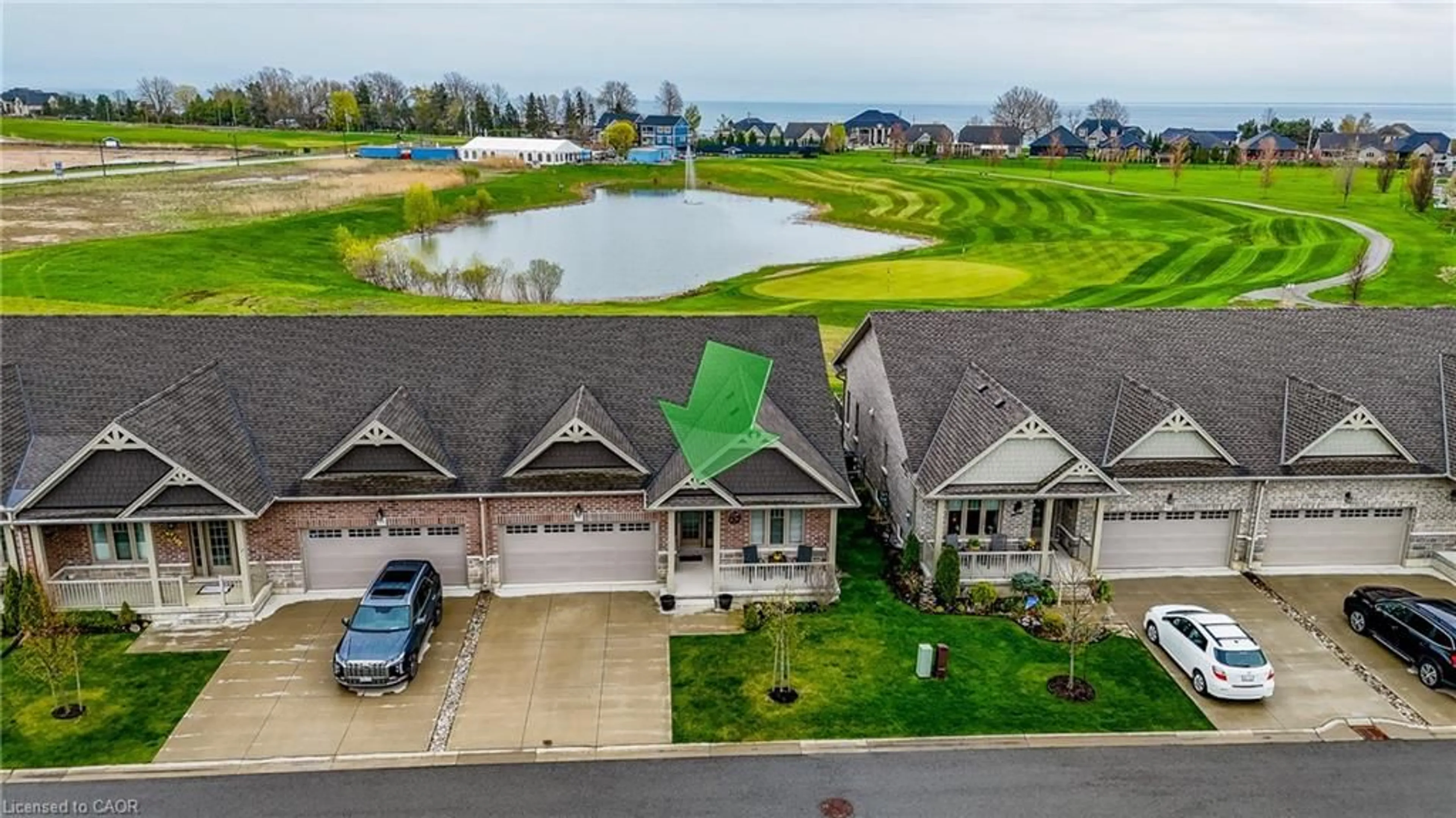 A pic from outside/outdoor area/front of a property/back of a property/a pic from drone, water/lake/river/ocean view for 86 Regatta Dr, Port Dover Ontario N0A 1N3