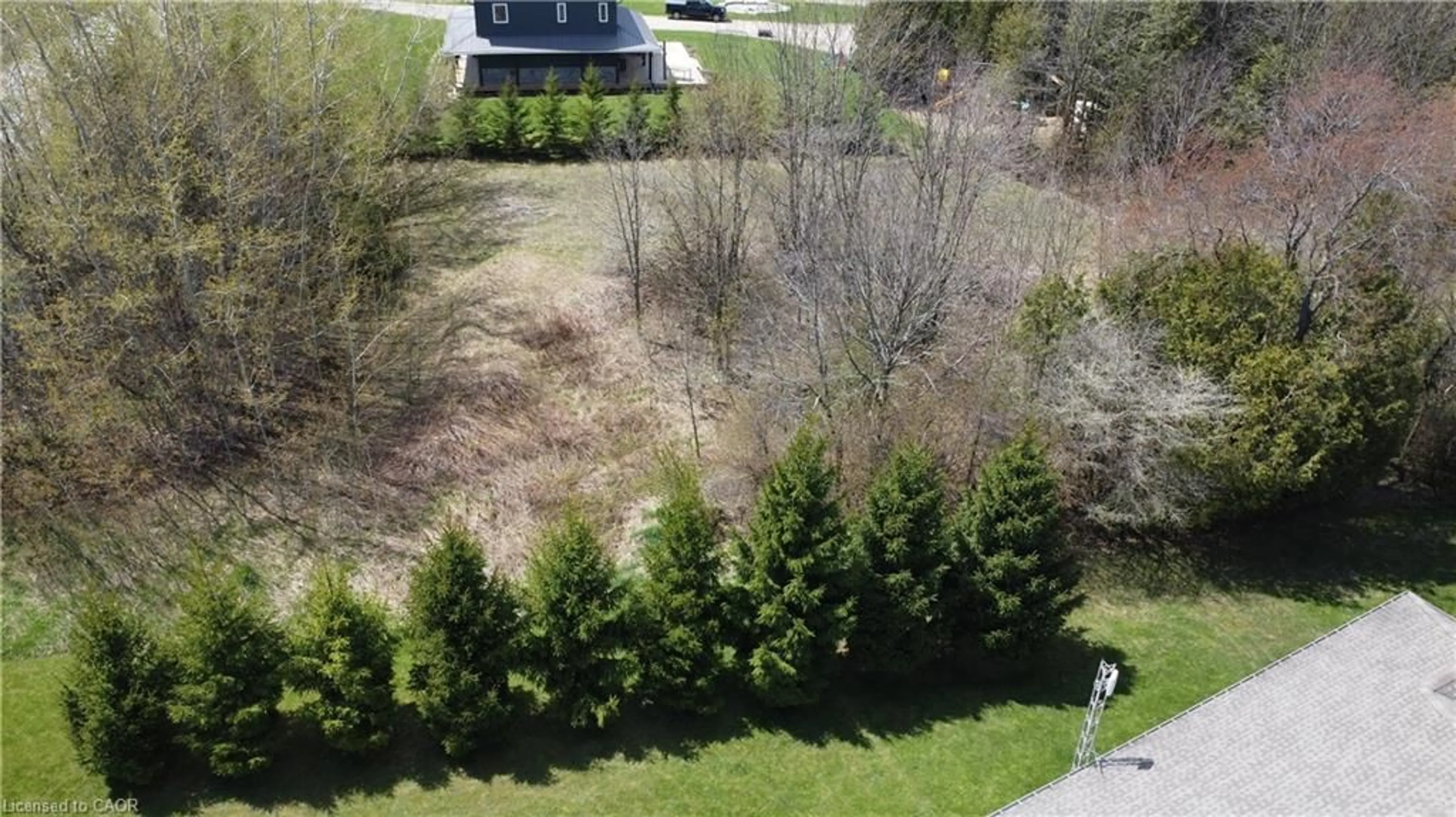 A pic from outside/outdoor area/front of a property/back of a property/a pic from drone, forest/trees view for 5618 5th Line, Palmerston Ontario N0G 2P0