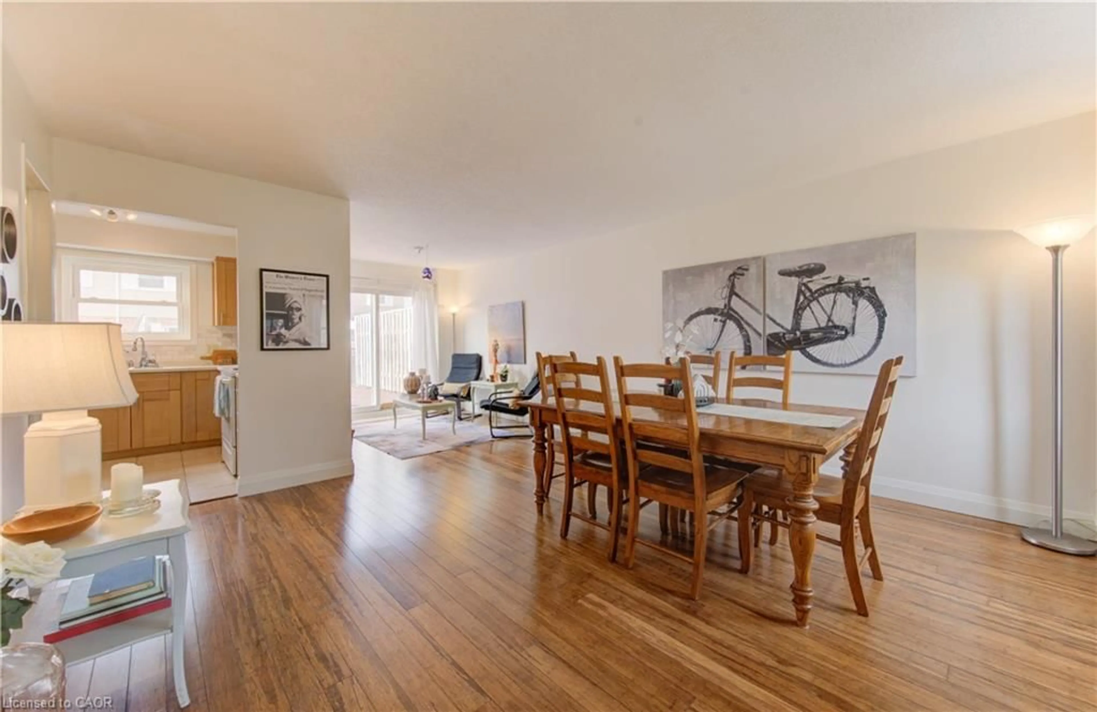 Dining room, wood/laminate floor for 440 Pioneer Dr #3, Kitchener Ontario N2P 1H6