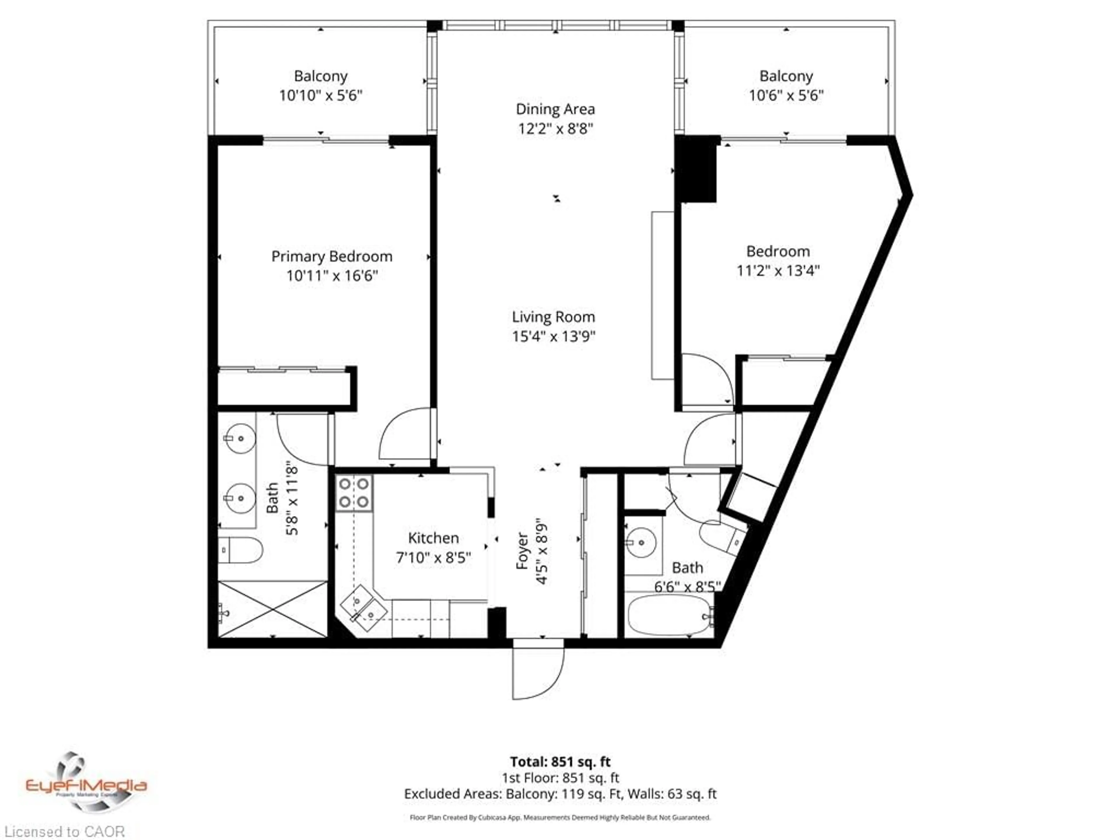 Floor plan for 237 King St #1202, Cambridge Ontario N3H 5L2