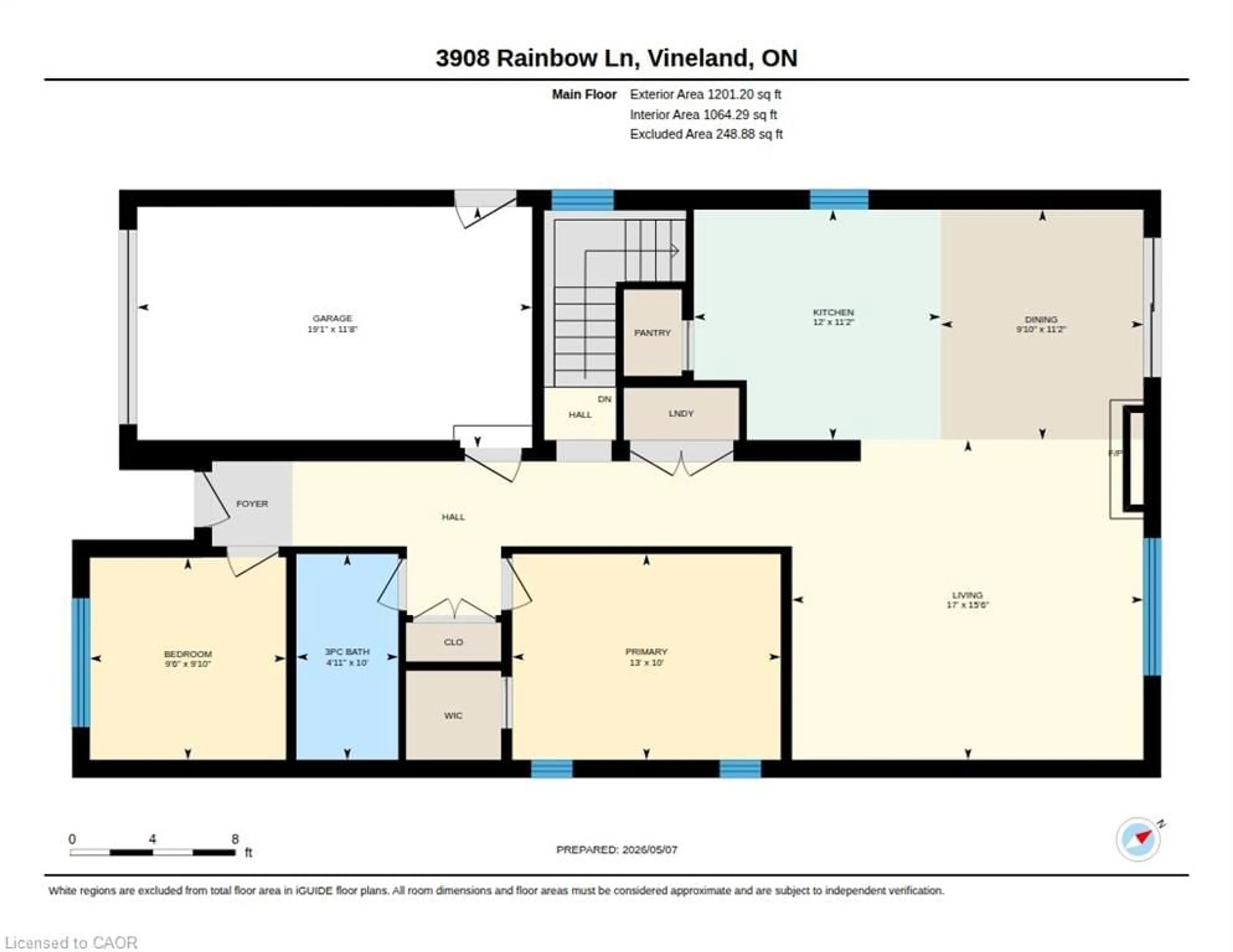 Floor plan for 3908 Rainbow Lane, Vineland Ontario L0R 2C0