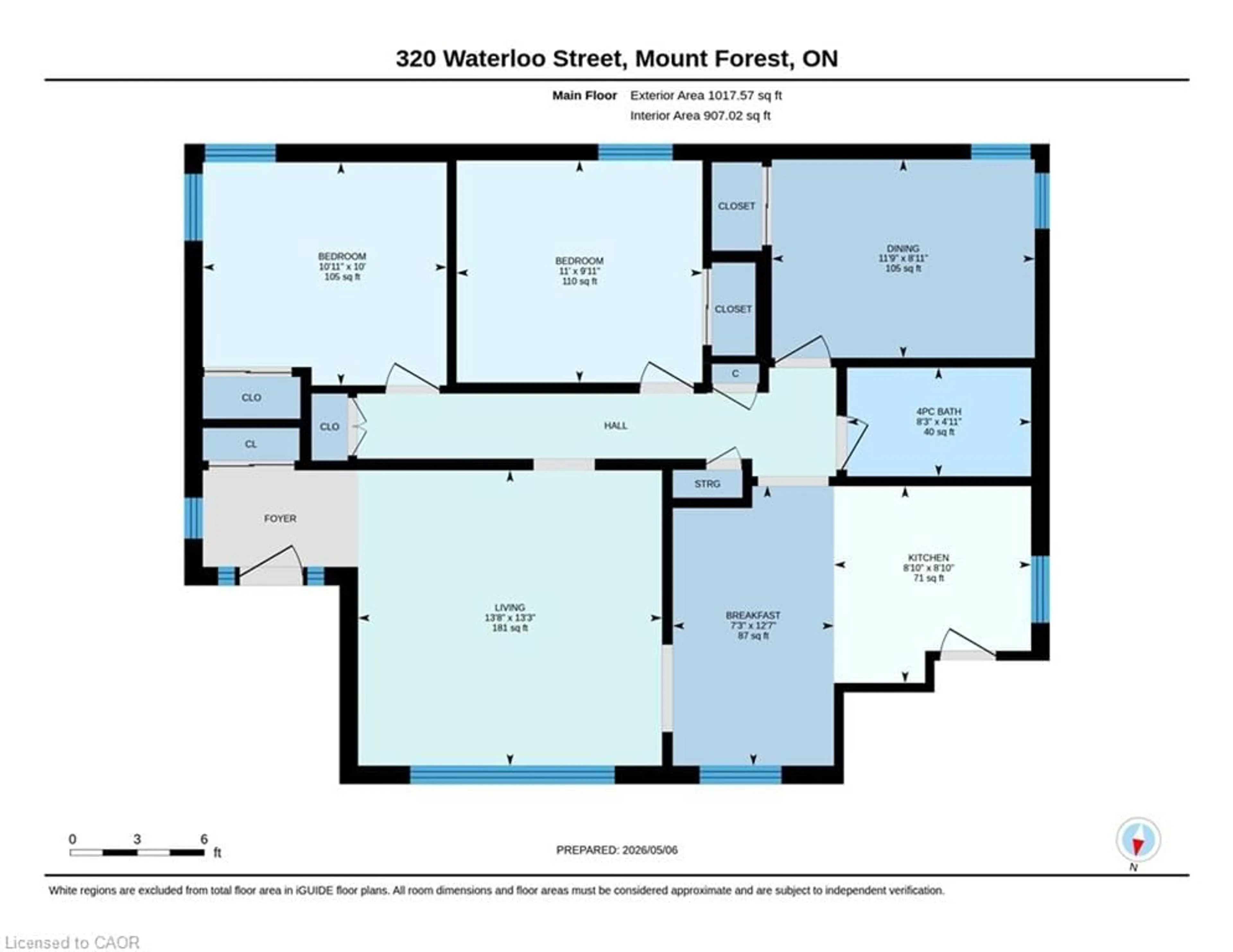 Floor plan for 320 Waterloo St, Mount Forest Ontario N0G 2L3