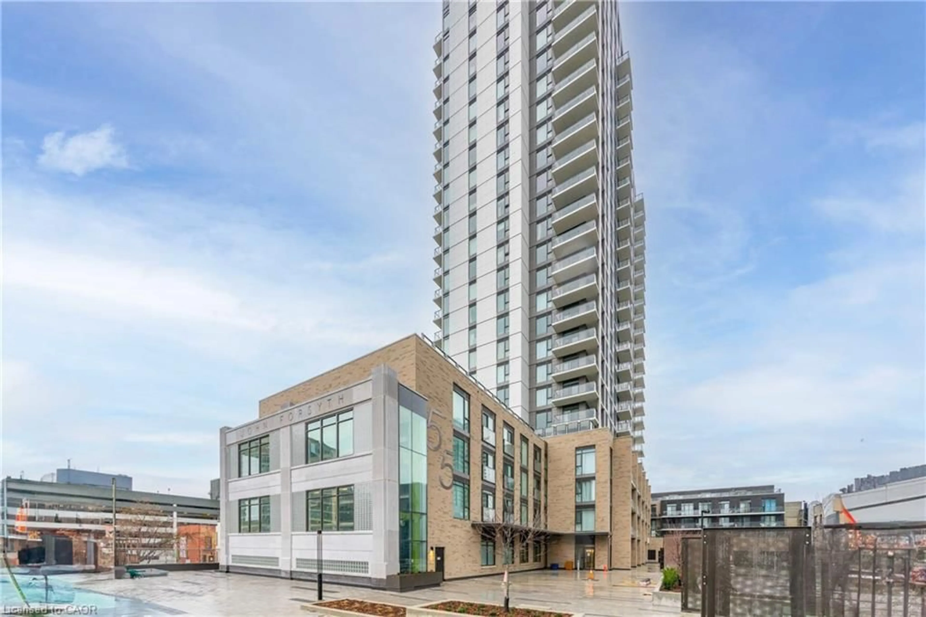 A pic from outside/outdoor area/front of a property/back of a property/a pic from drone, building for 55 Duke St #1210, Kitchener Ontario N2H 0C9