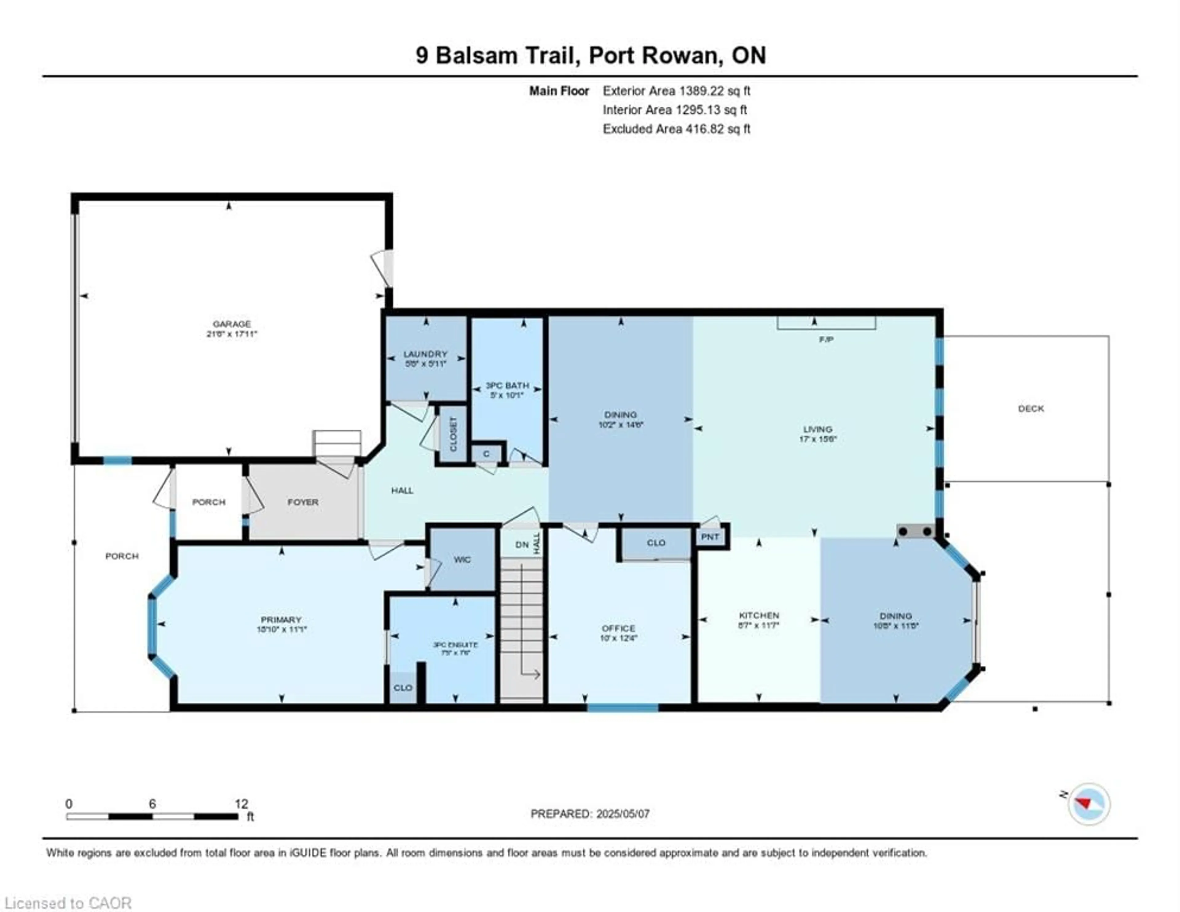 Floor plan for 9 Balsam Trail, Port Rowan Ontario N0E 1M0