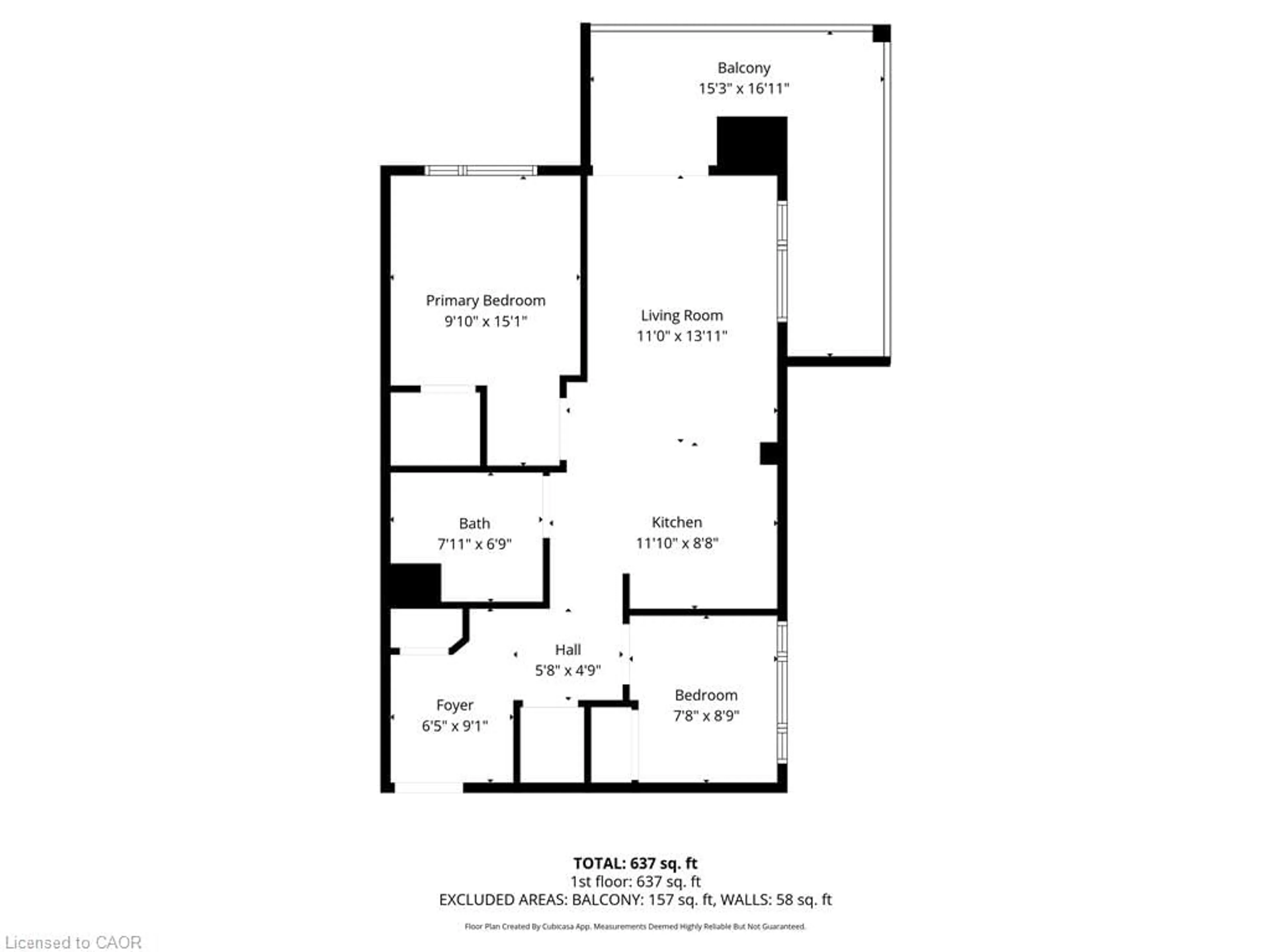 Floor plan for 101 Shoreview Pl #410, Stoney Creek Ontario L8E 0K2