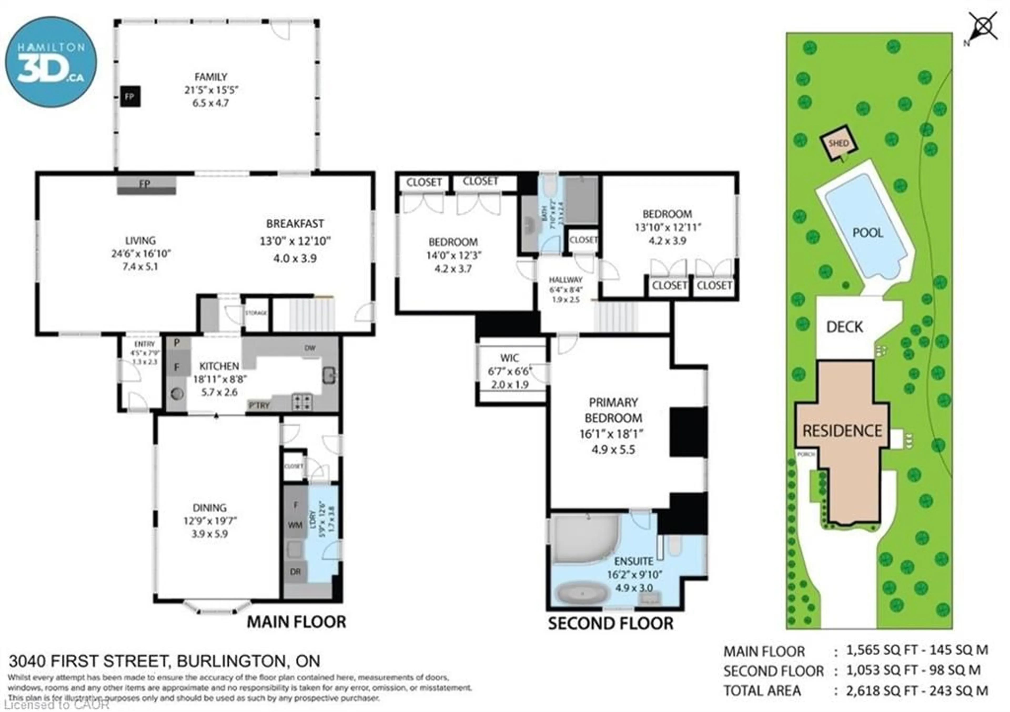 Floor plan for 3040 First St, Burlington Ontario L7N 1C3