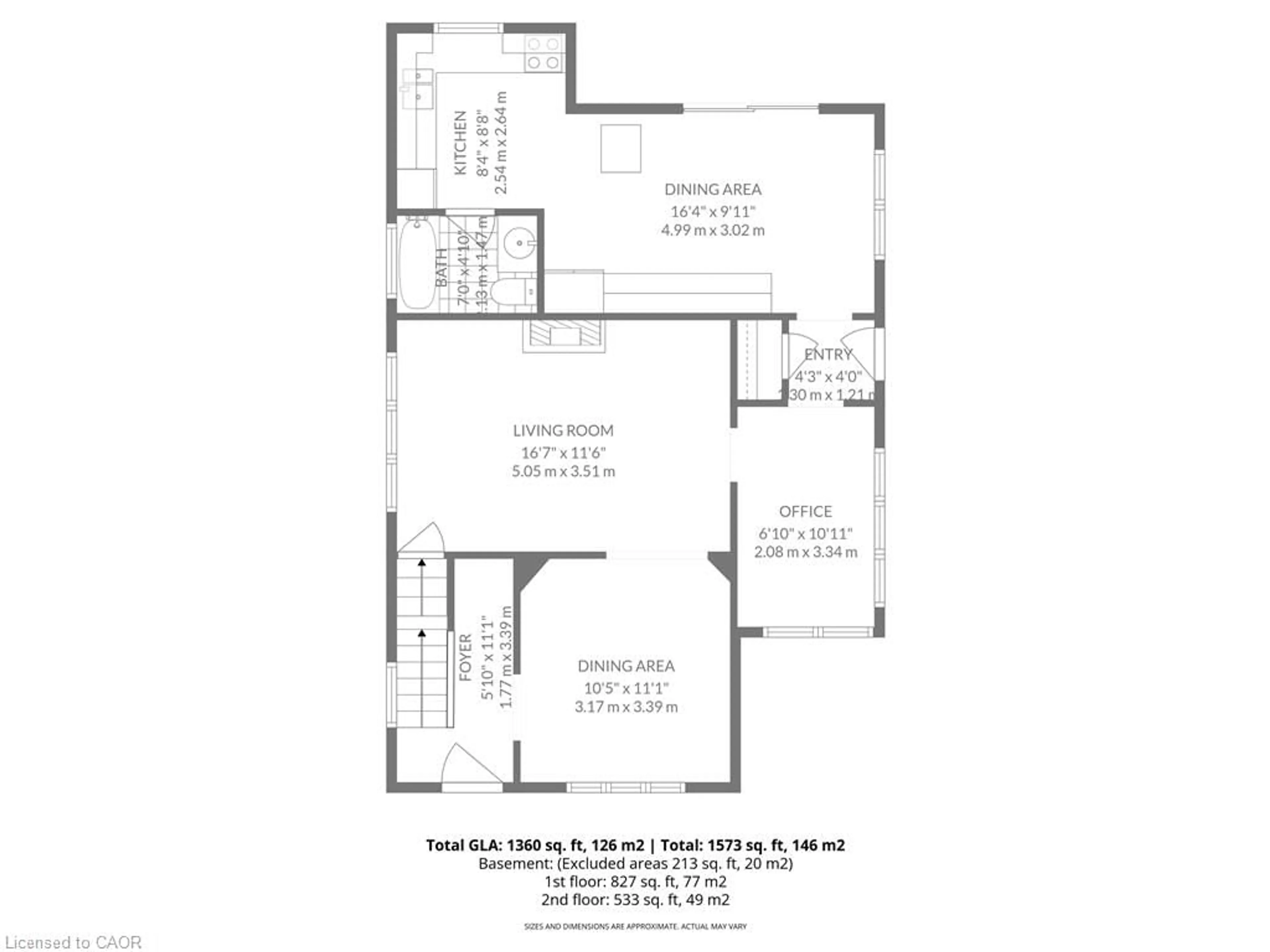 Floor plan for 401 West St, Simcoe Ontario N3Y 1T8