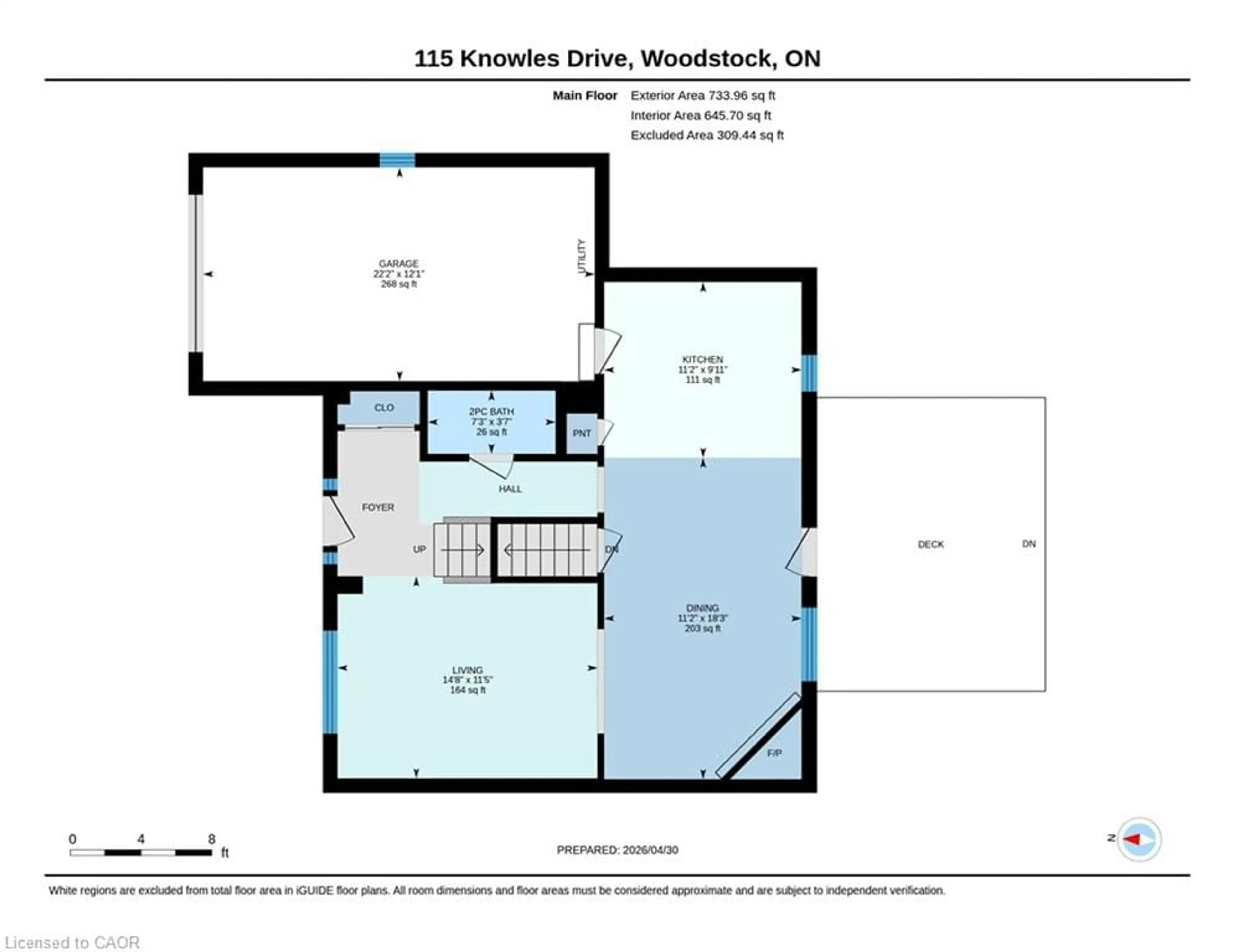 Floor plan for 115 Knowles Dr, Woodstock Ontario N4S 8T7
