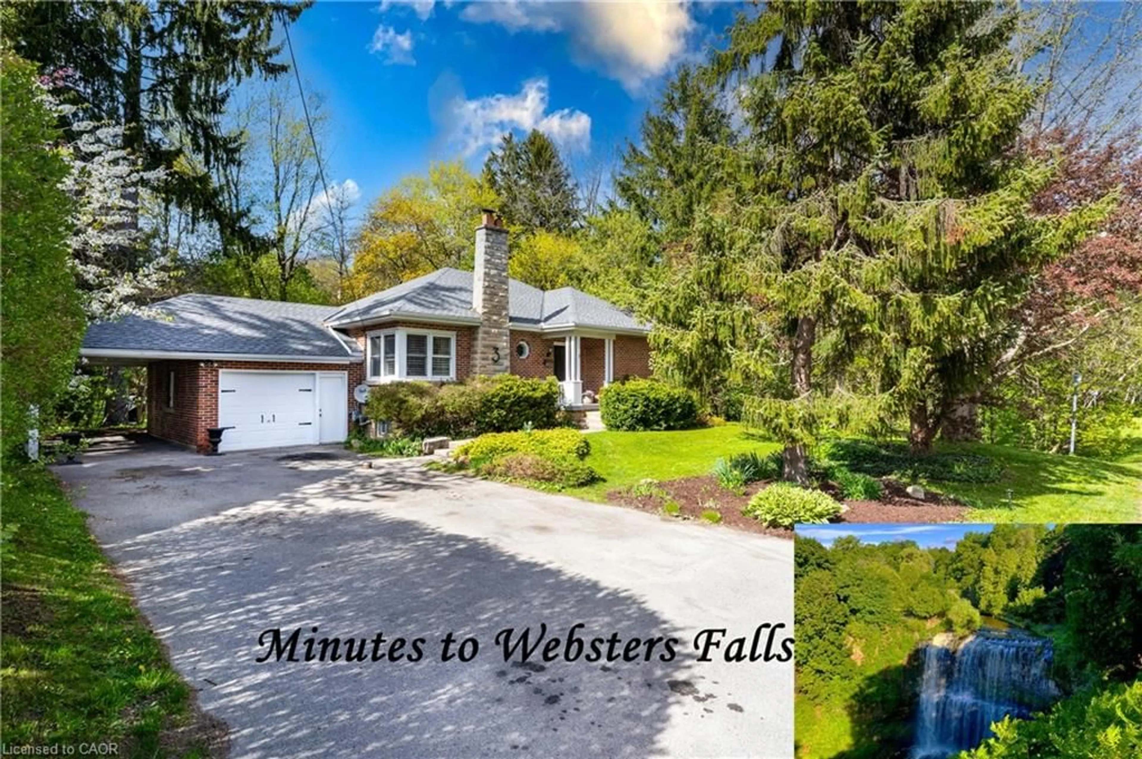 A pic from outside/outdoor area/front of a property/back of a property/a pic from drone, water/lake/river/ocean view for 3 Fallsview Rd, Hamilton Ontario L9H 5J7