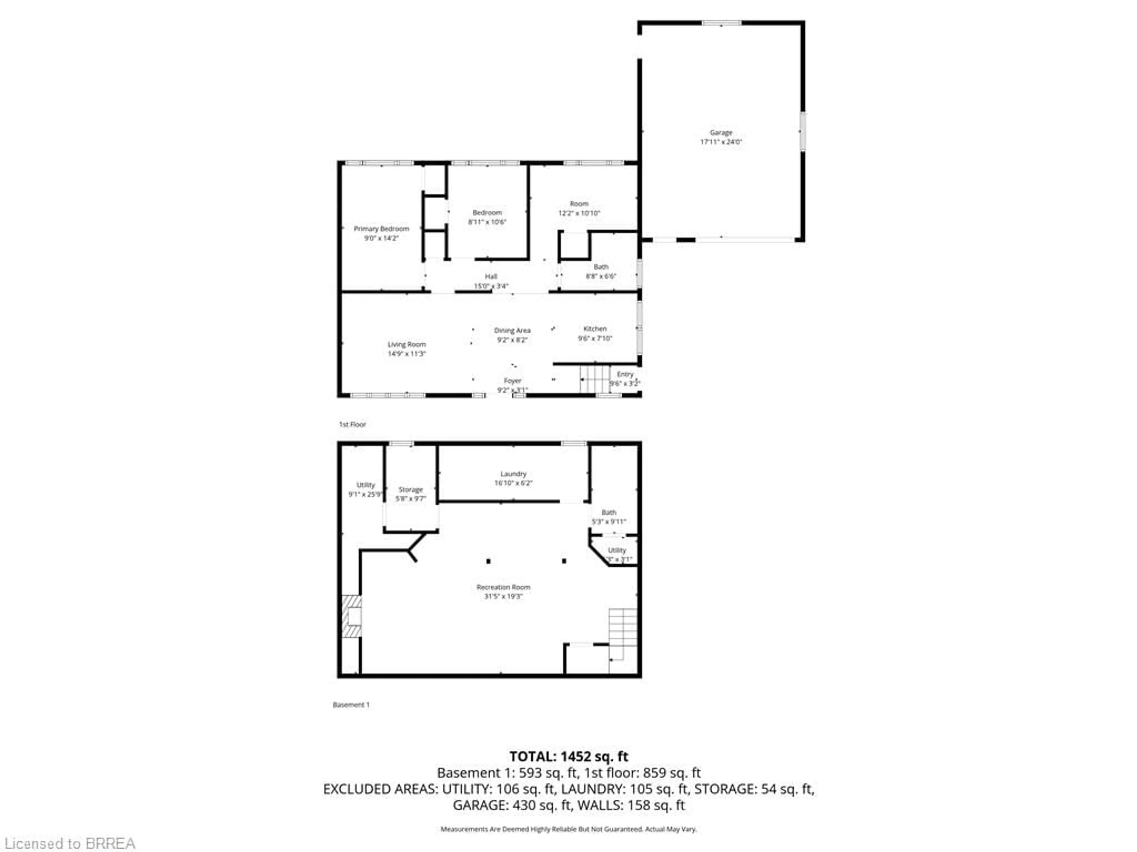 Floor plan for 168 Montclair Cres, Waterford Ontario N0E 1Y0