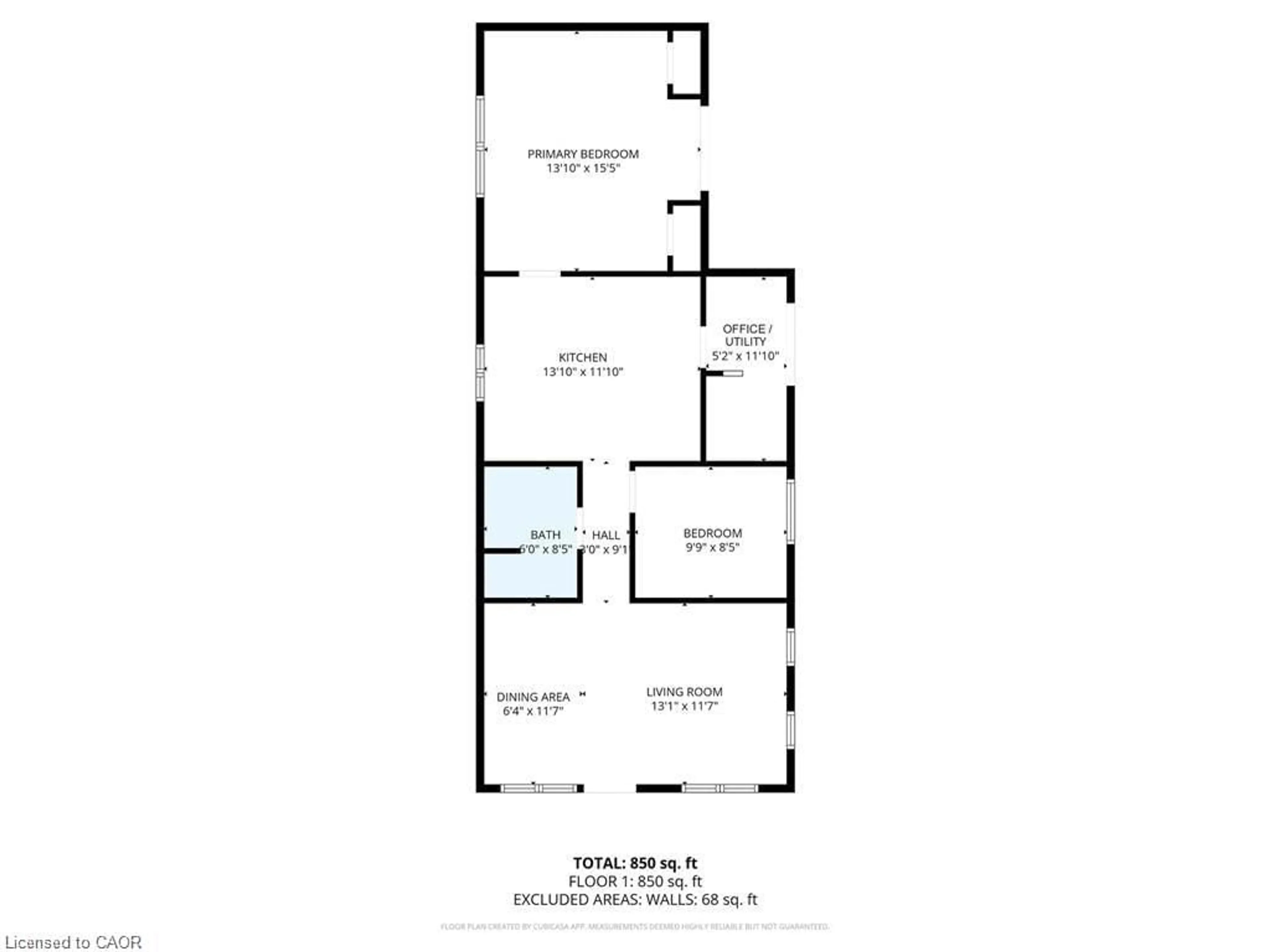 Floor plan for 654 West 5th St, Hamilton Ontario L9C 3R2