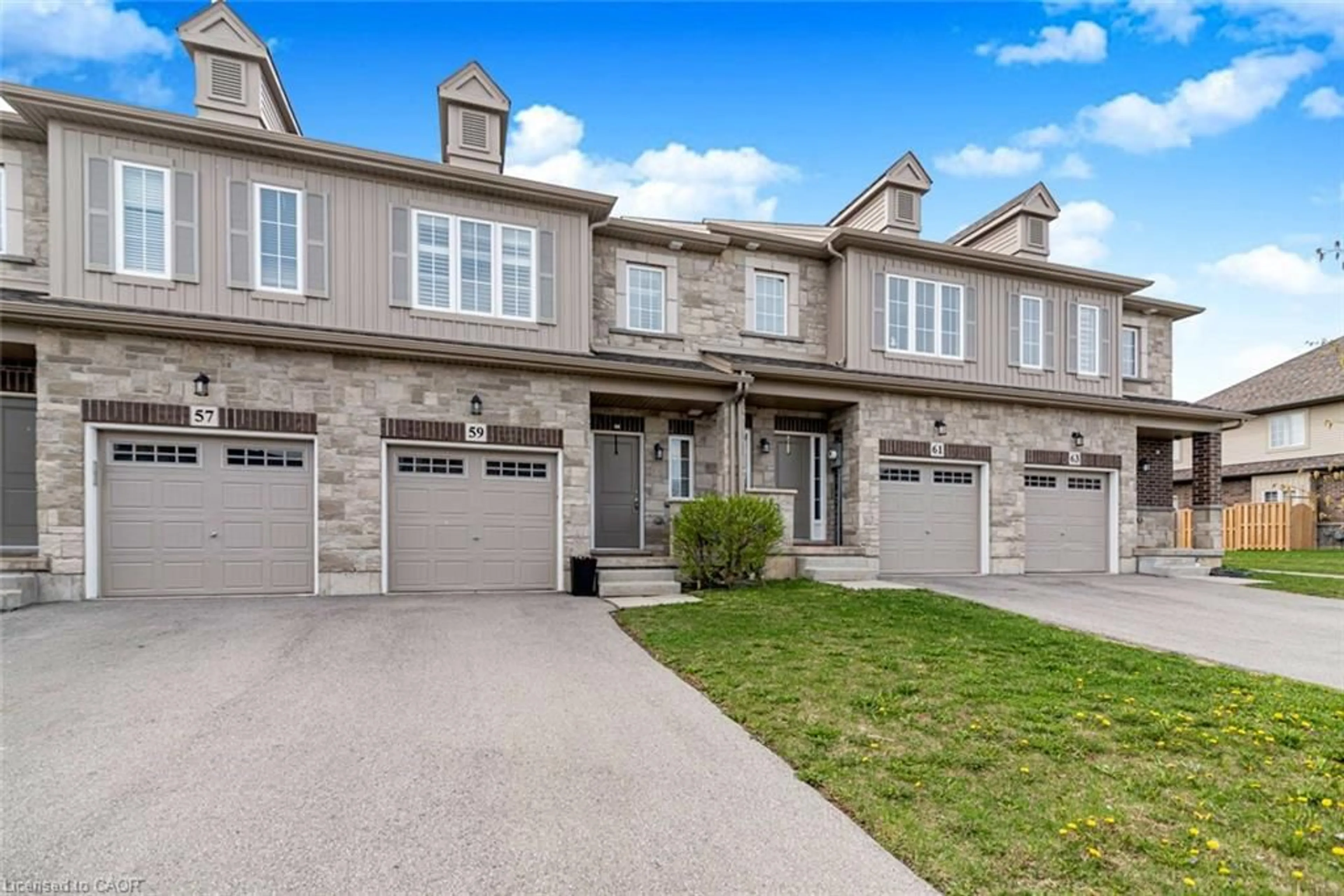 Home with brick exterior material, street for 59 Beasley Grove, Ancaster Ontario L9K 0J7