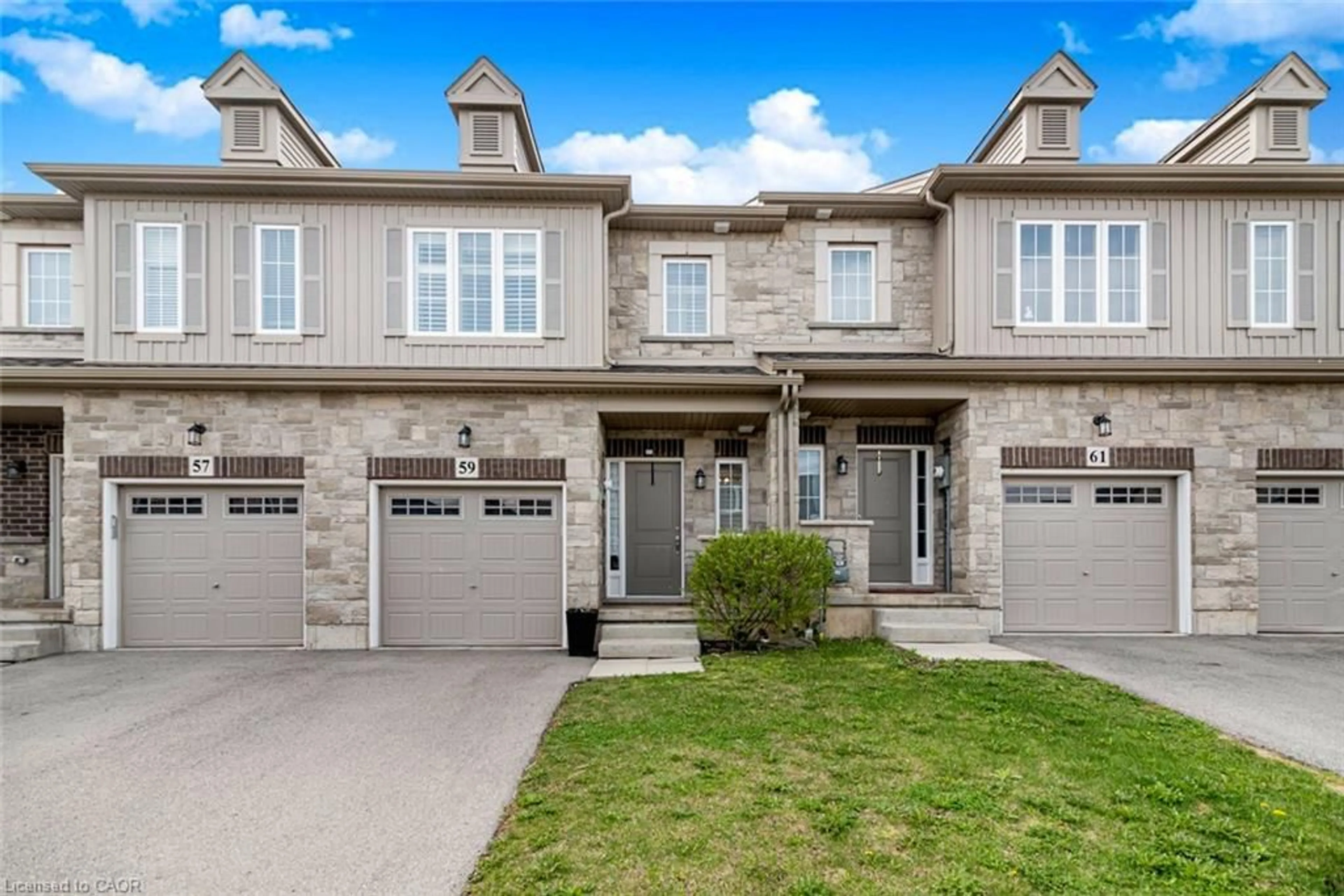 Home with brick exterior material, street for 59 Beasley Grove, Ancaster Ontario L9K 0J7