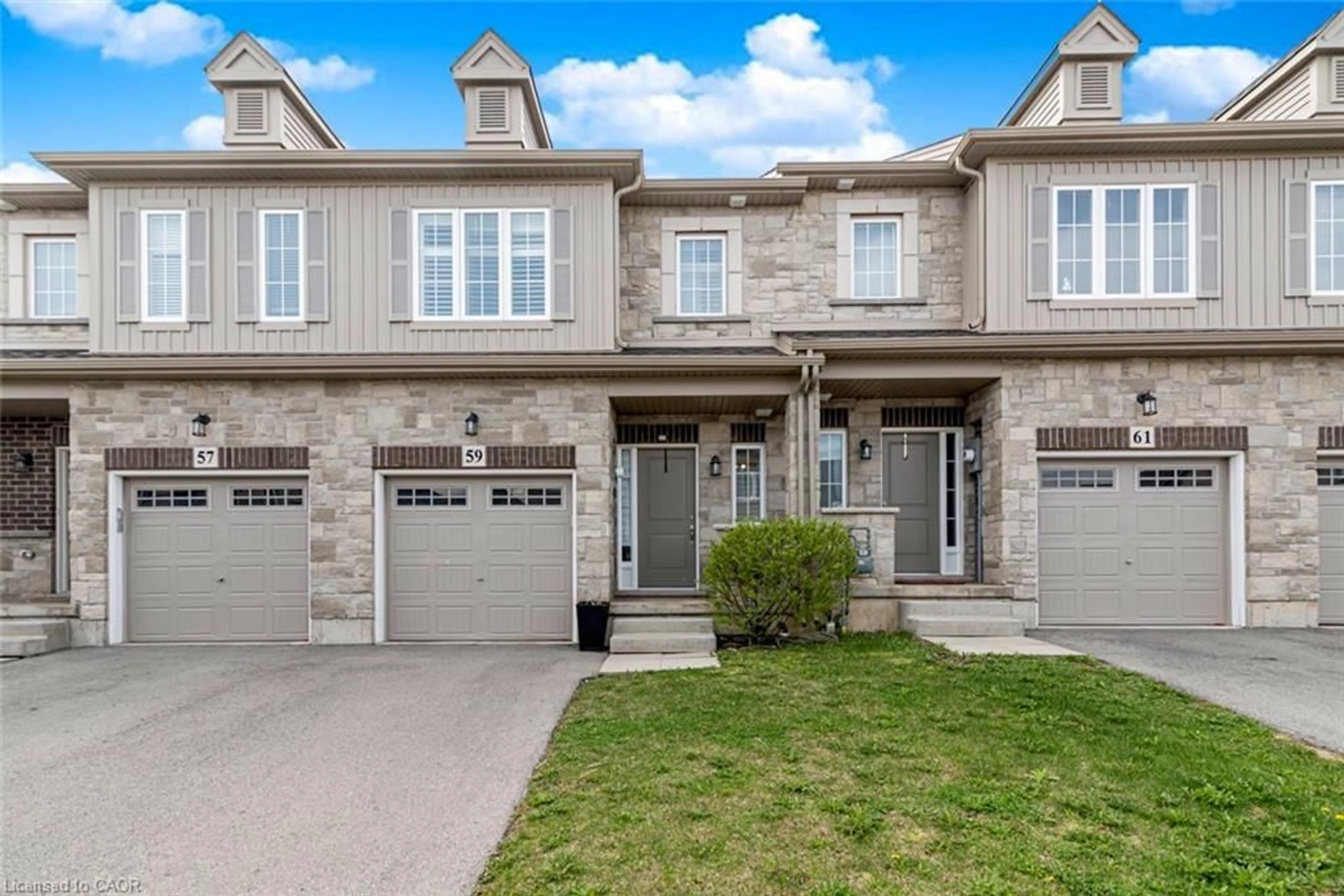 Home with brick exterior material, street for 59 Beasley Grove, Ancaster Ontario L9K 0J7
