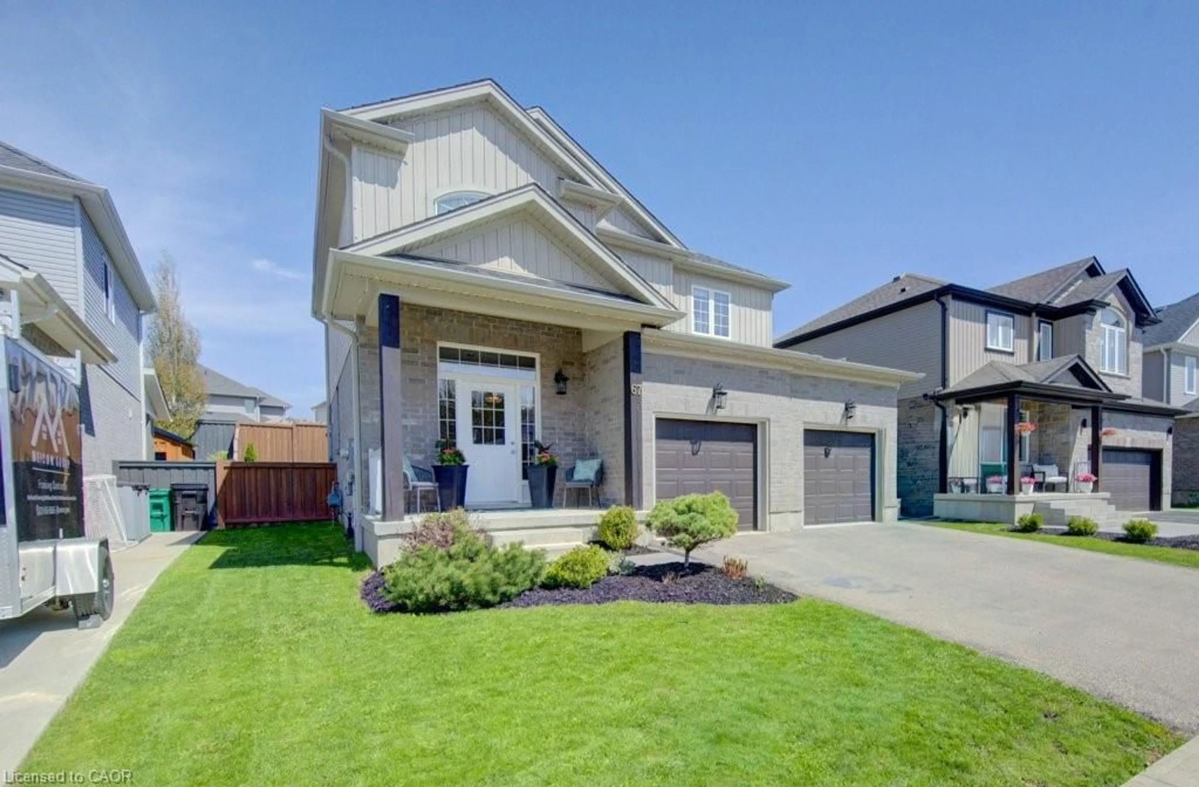Home with vinyl exterior material, street for 67 Theodore Schuler Blvd, New Hamburg Ontario N3A 0B9