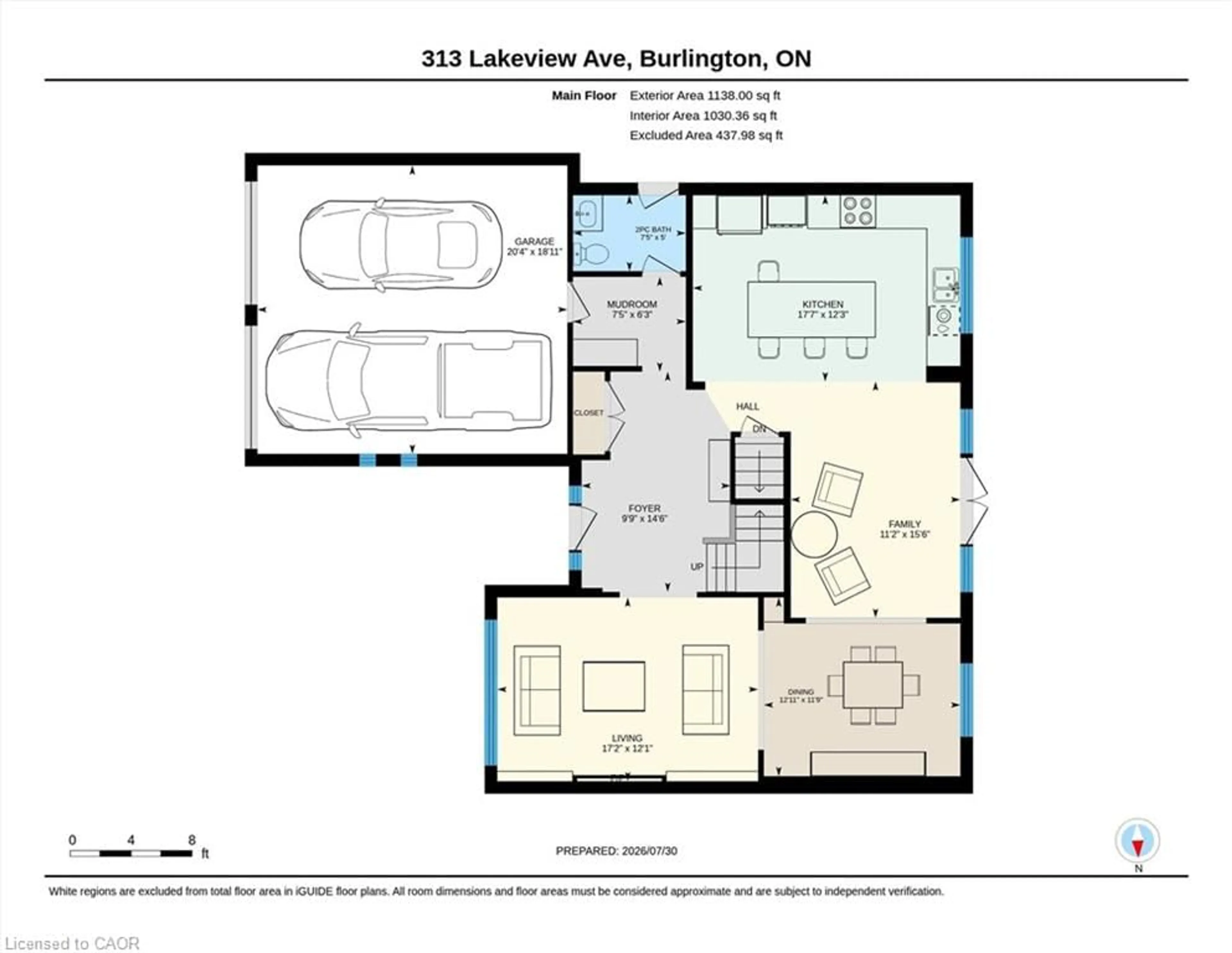 Floor plan for 313 Lakeview Ave, Burlington Ontario L7N 1Y9