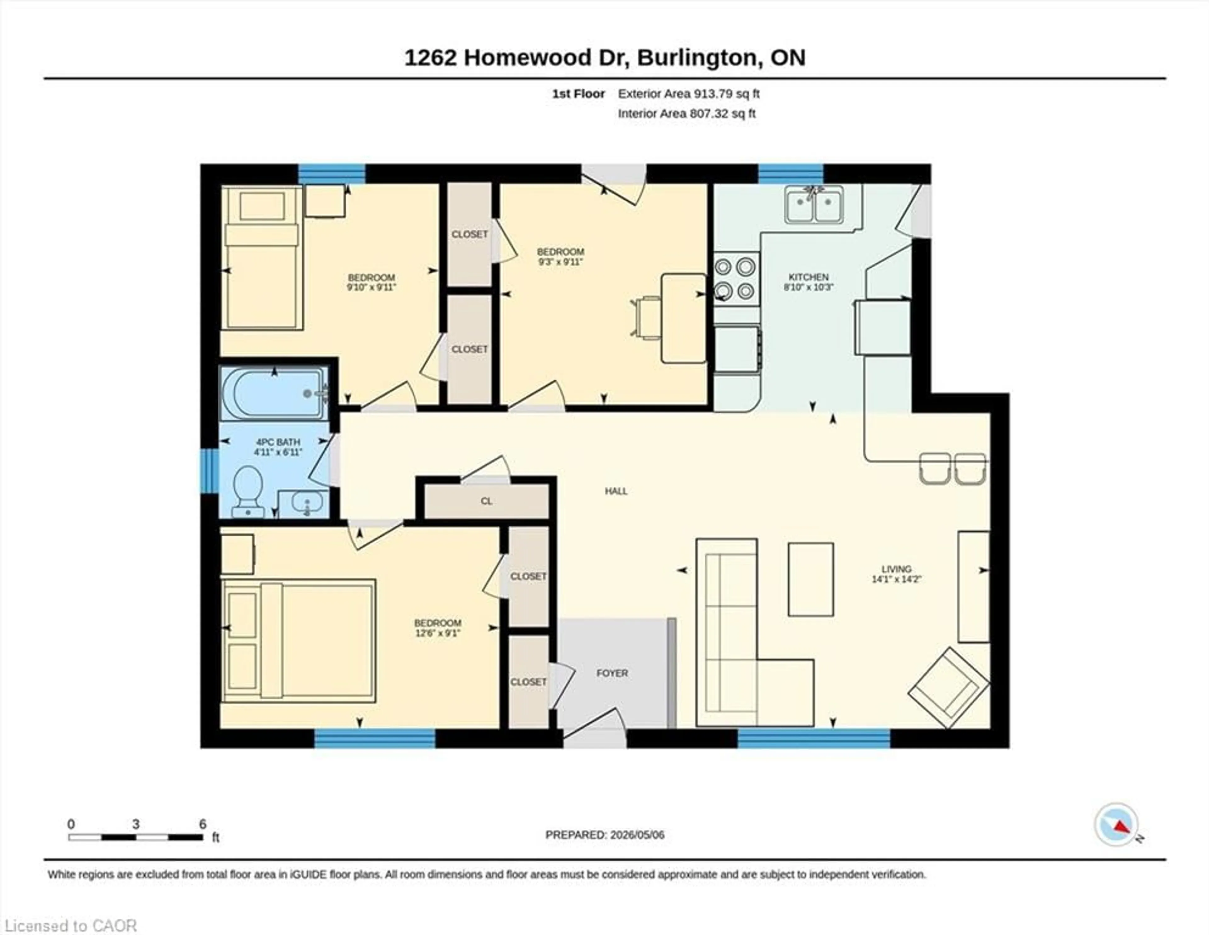 Floor plan for 1262 Homewood Dr, Burlington Ontario L7P 2M6